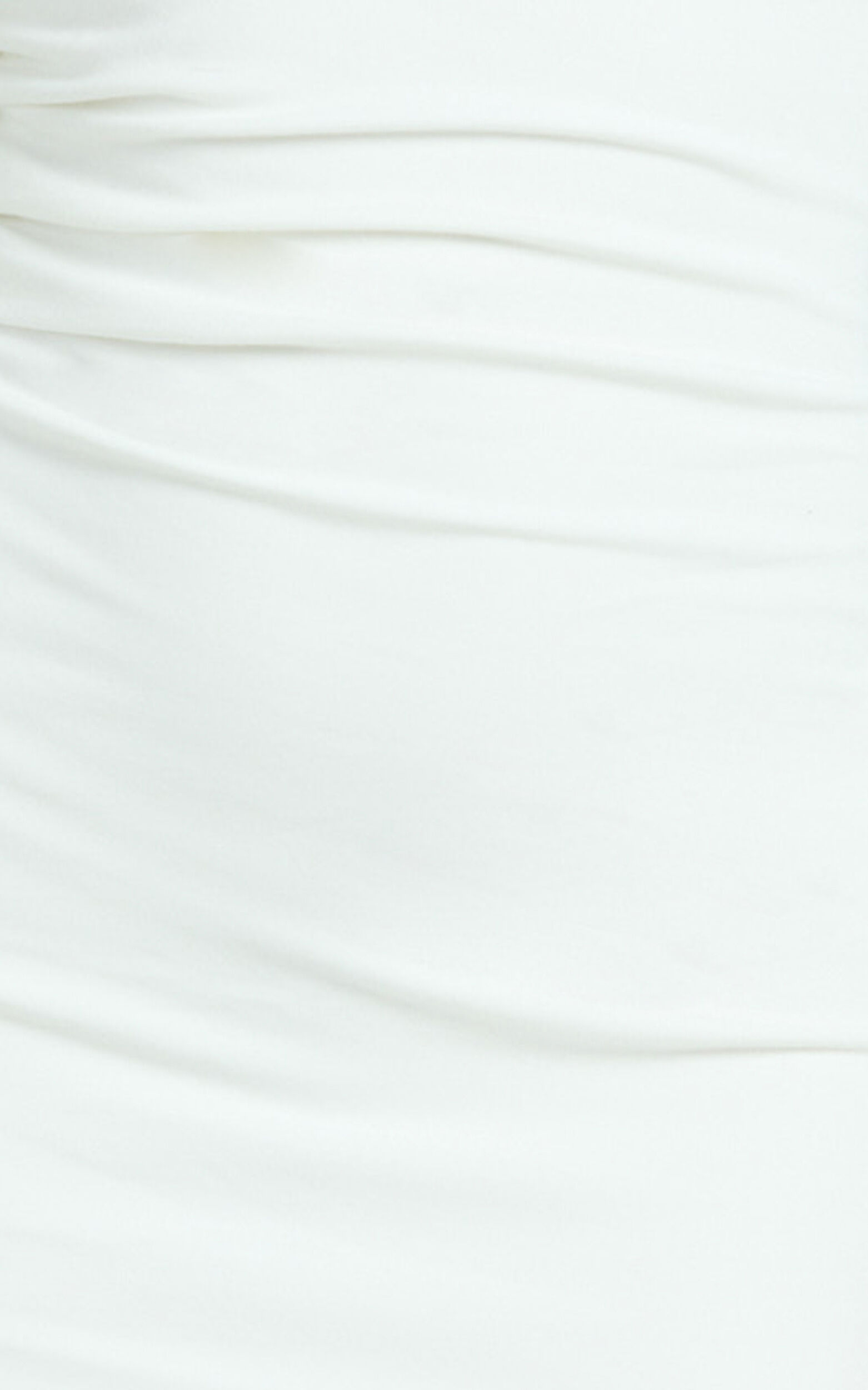 Nori Mini Dress - One Shoulder Long Sleeve Bodycon Dress in Off White