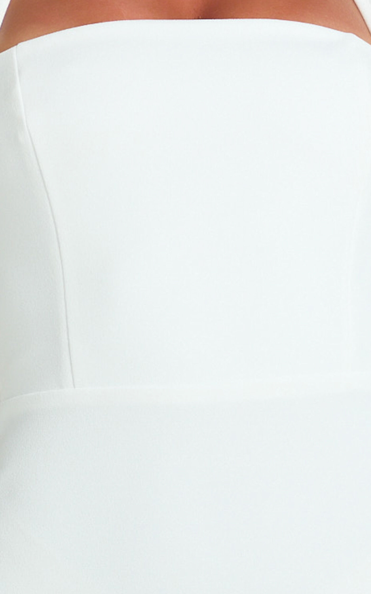 Salome Midi Dress - Halter Neck Column Dress in White