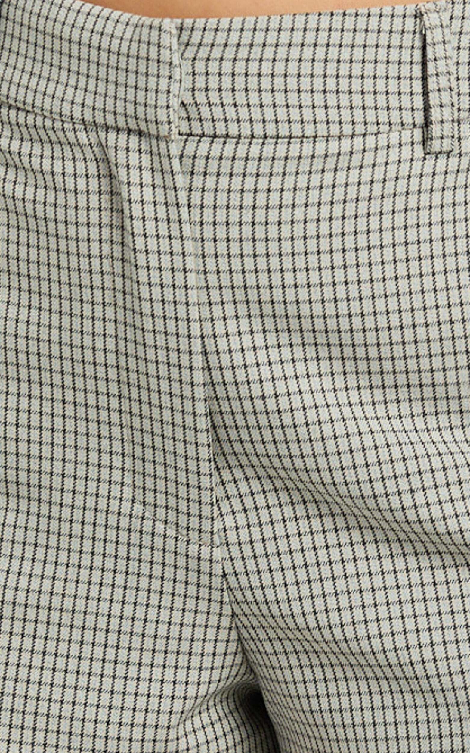 Angela Shorts - High Waist Micro Mini Shorts in Beige Check