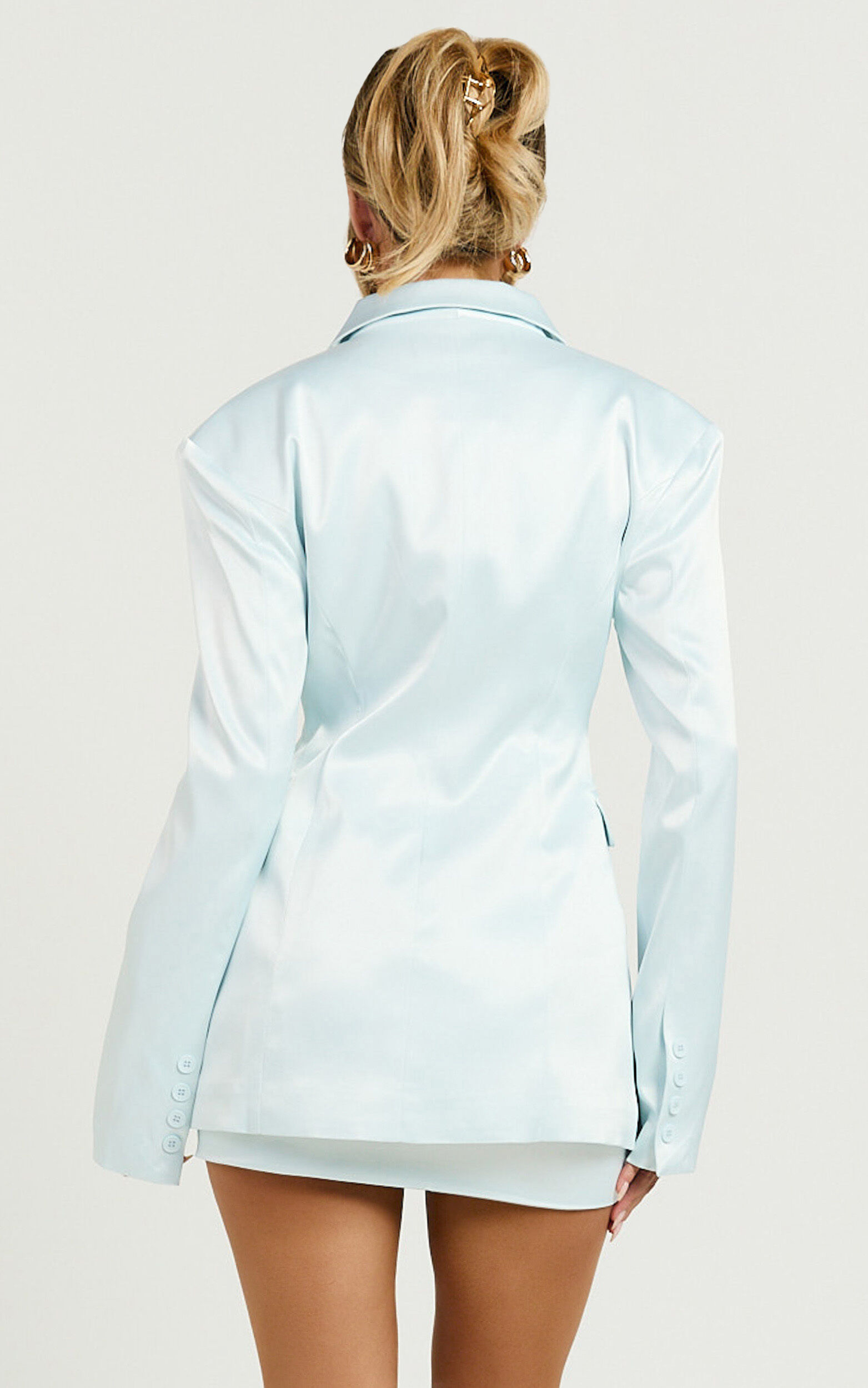 Lioness - Leo Cinched Blazer in Pale Blue