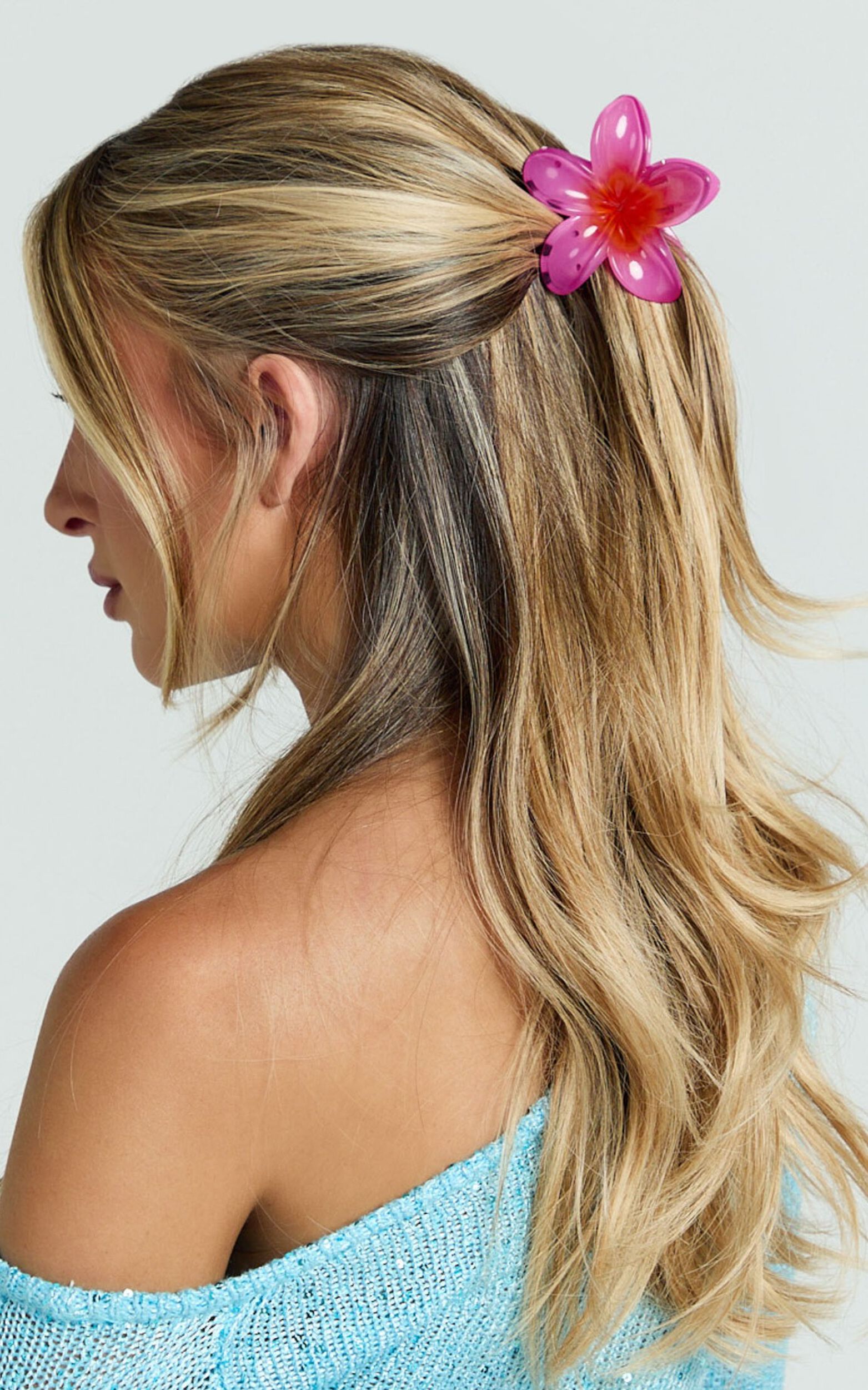 Olga Hair Clip - Flower Claw Clip in Pink