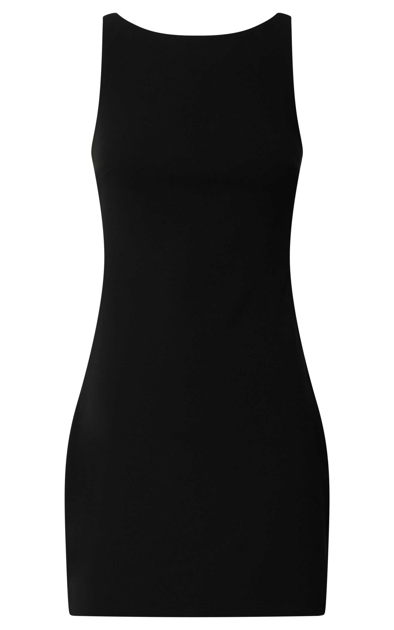 Bindi Boat Neck Bodycon Mini Dress in Black