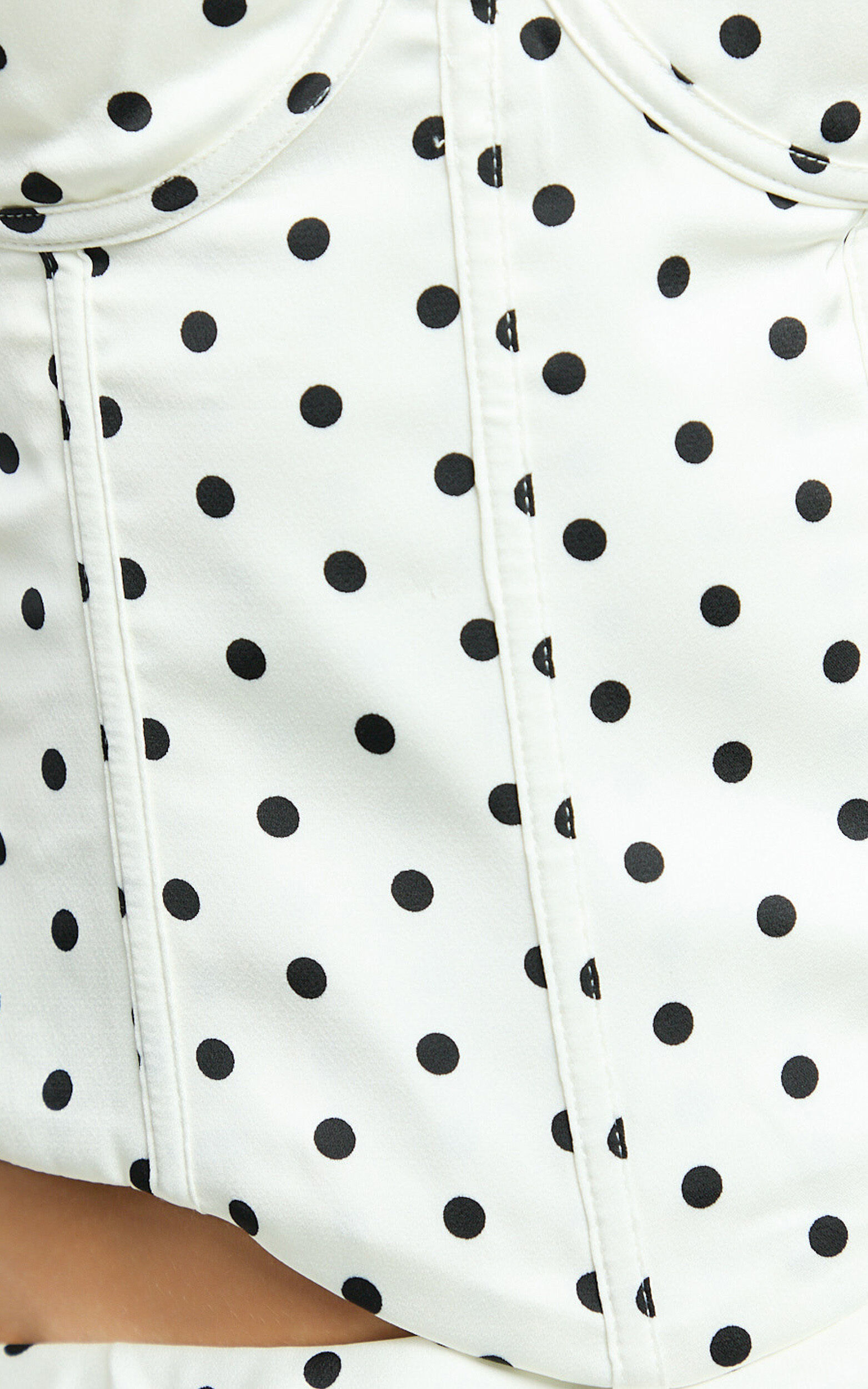 Runaway The Label - Karlita Bustier in White Polka