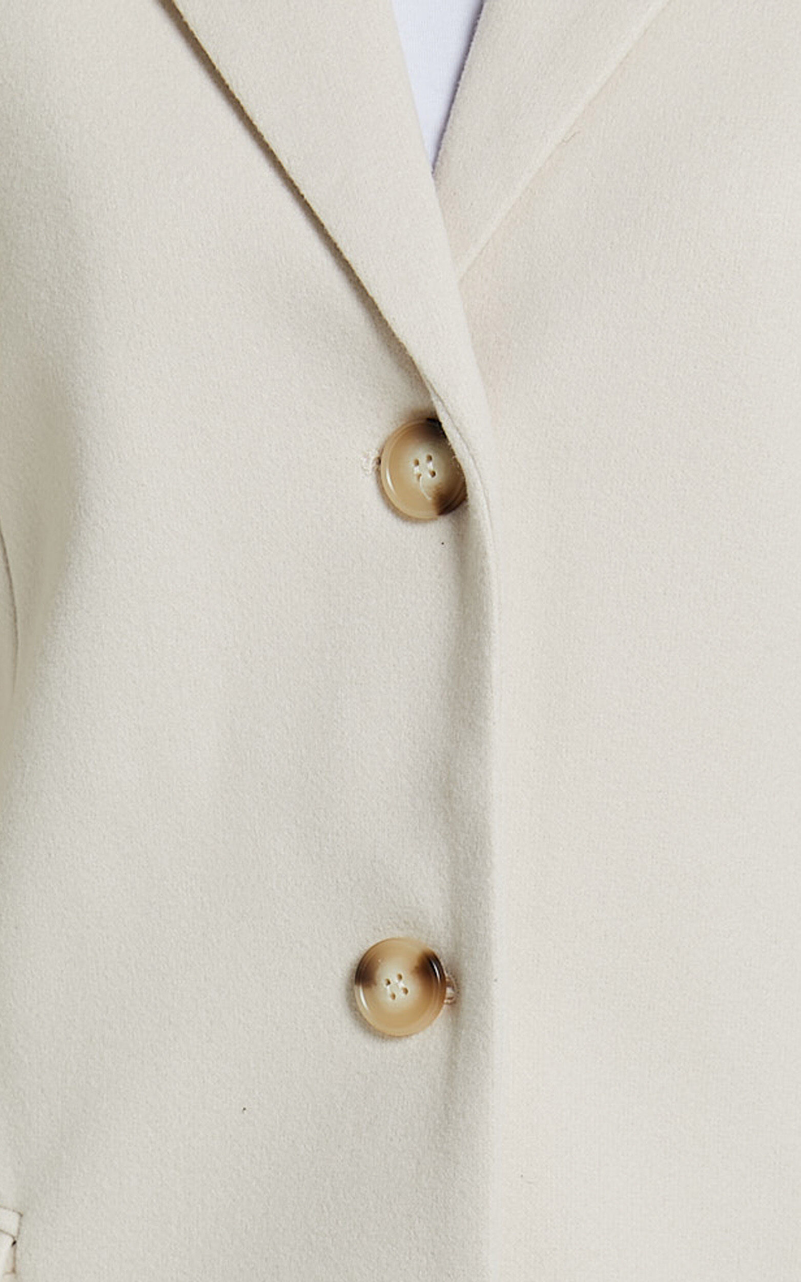 Colby Coat - Tailored Longline Coat in Stone