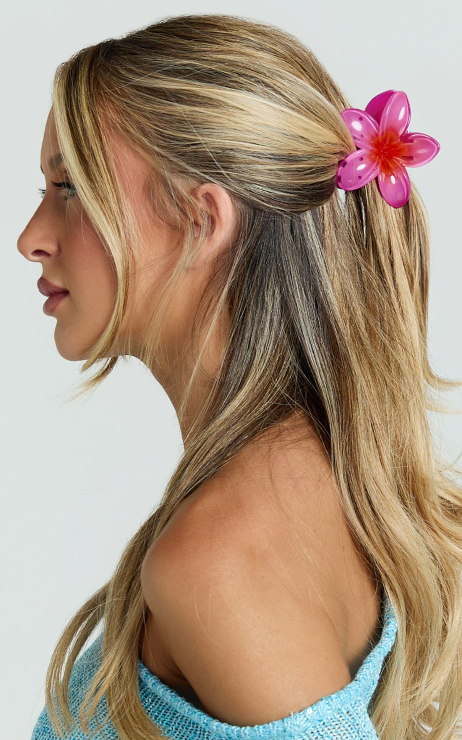Olga Hair Clip - Flower Claw Clip in Pink