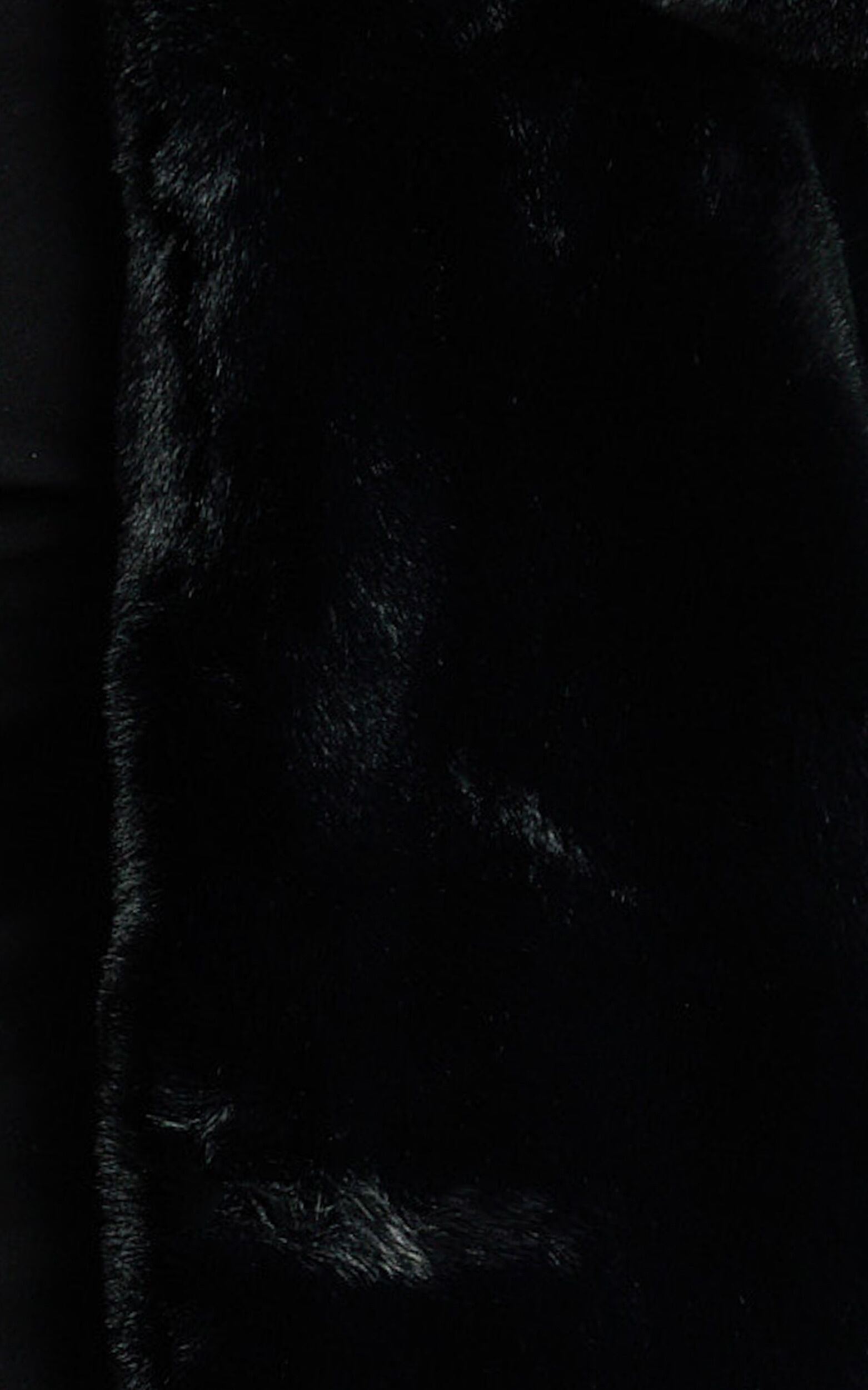 Dana Coat - Longline Faux Fur Coat in Black