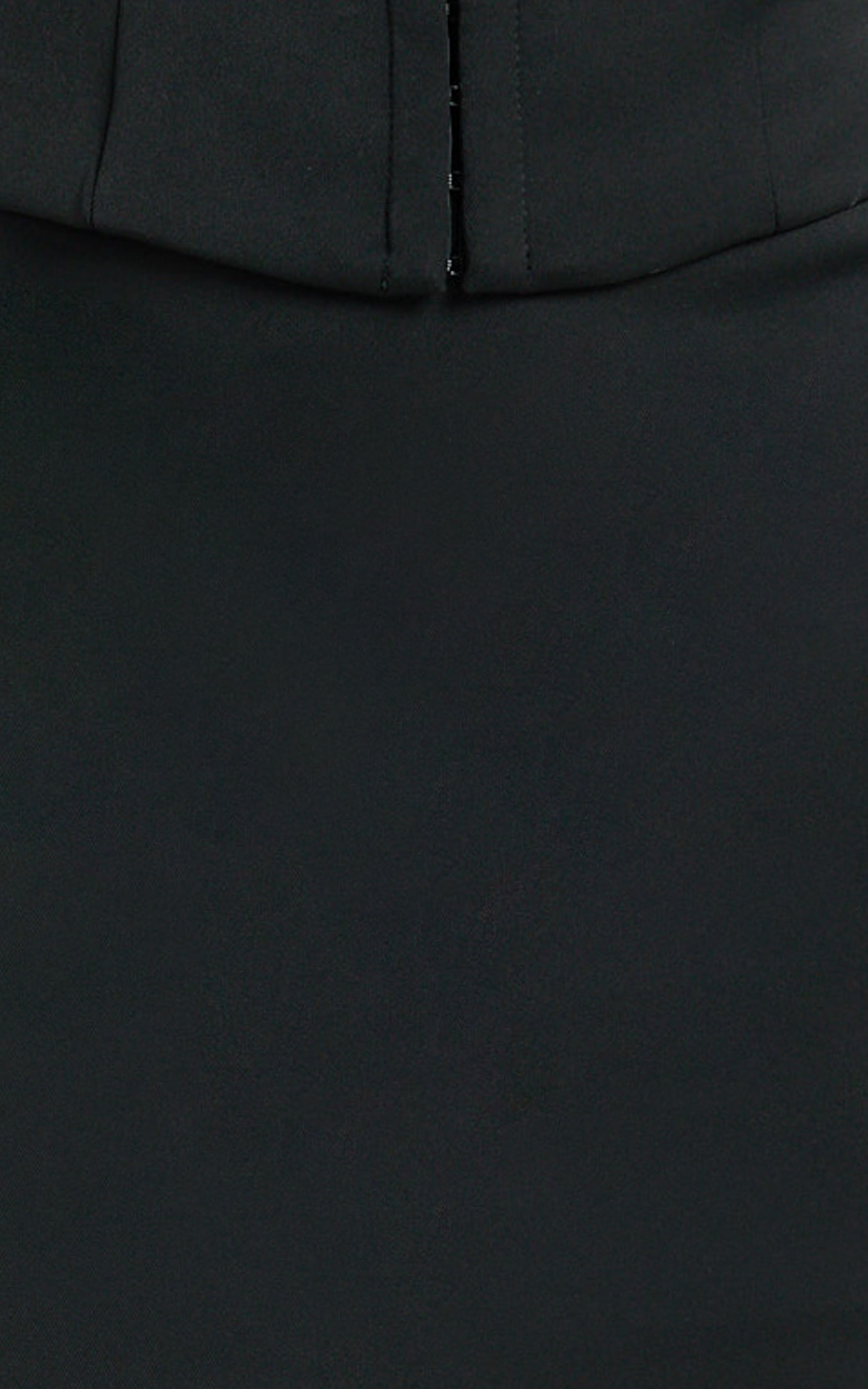 Mikey Mini Skirt - Mid Waisted Tailored A Line Skirt in Black