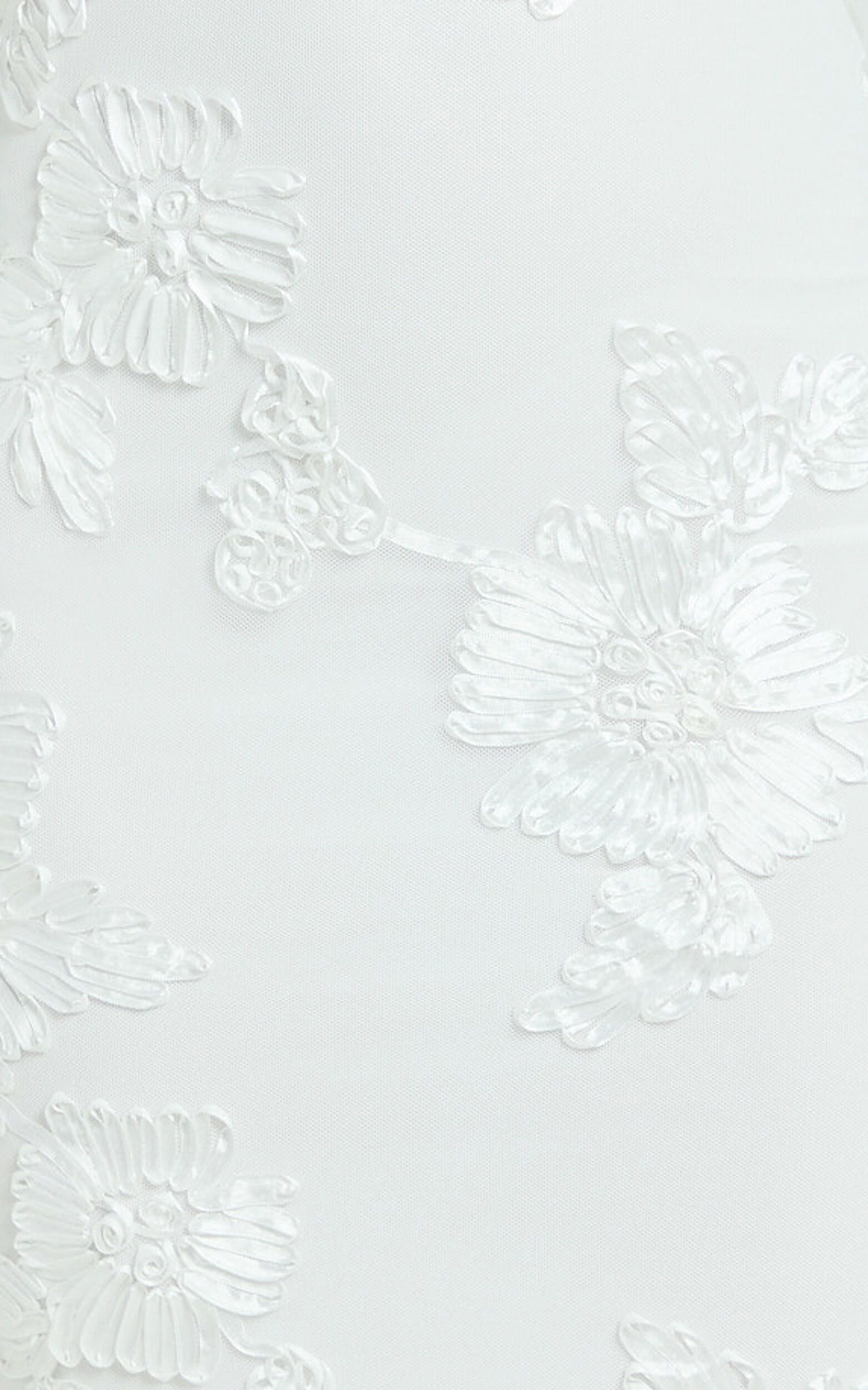 Rory Maxi Dress - Embroidered Mesh Dress in White