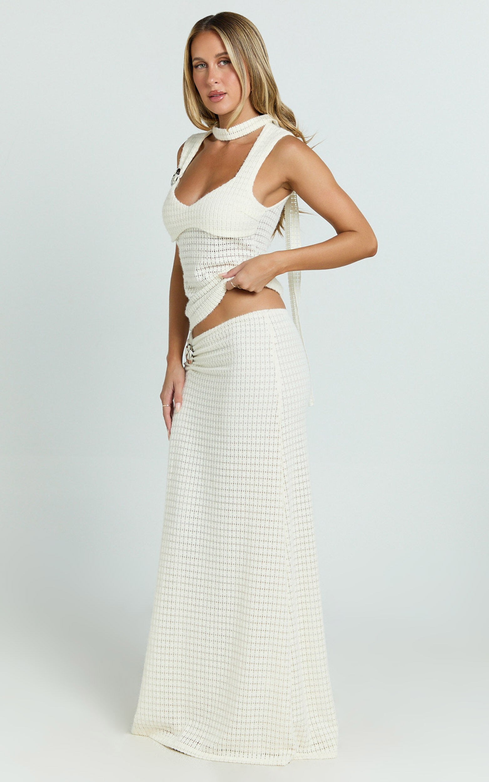 Lioness - In Your Dreams Maxi Skirt in Beige