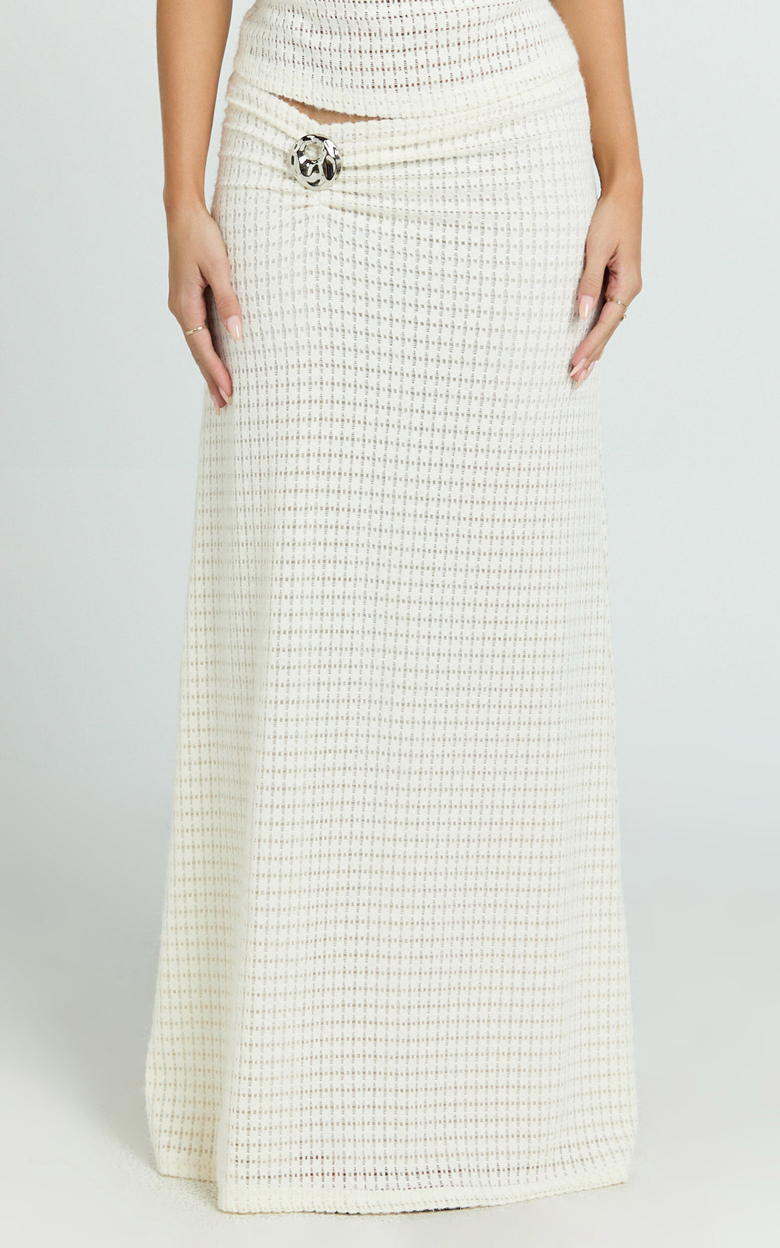 Lioness - In Your Dreams Maxi Skirt in Beige