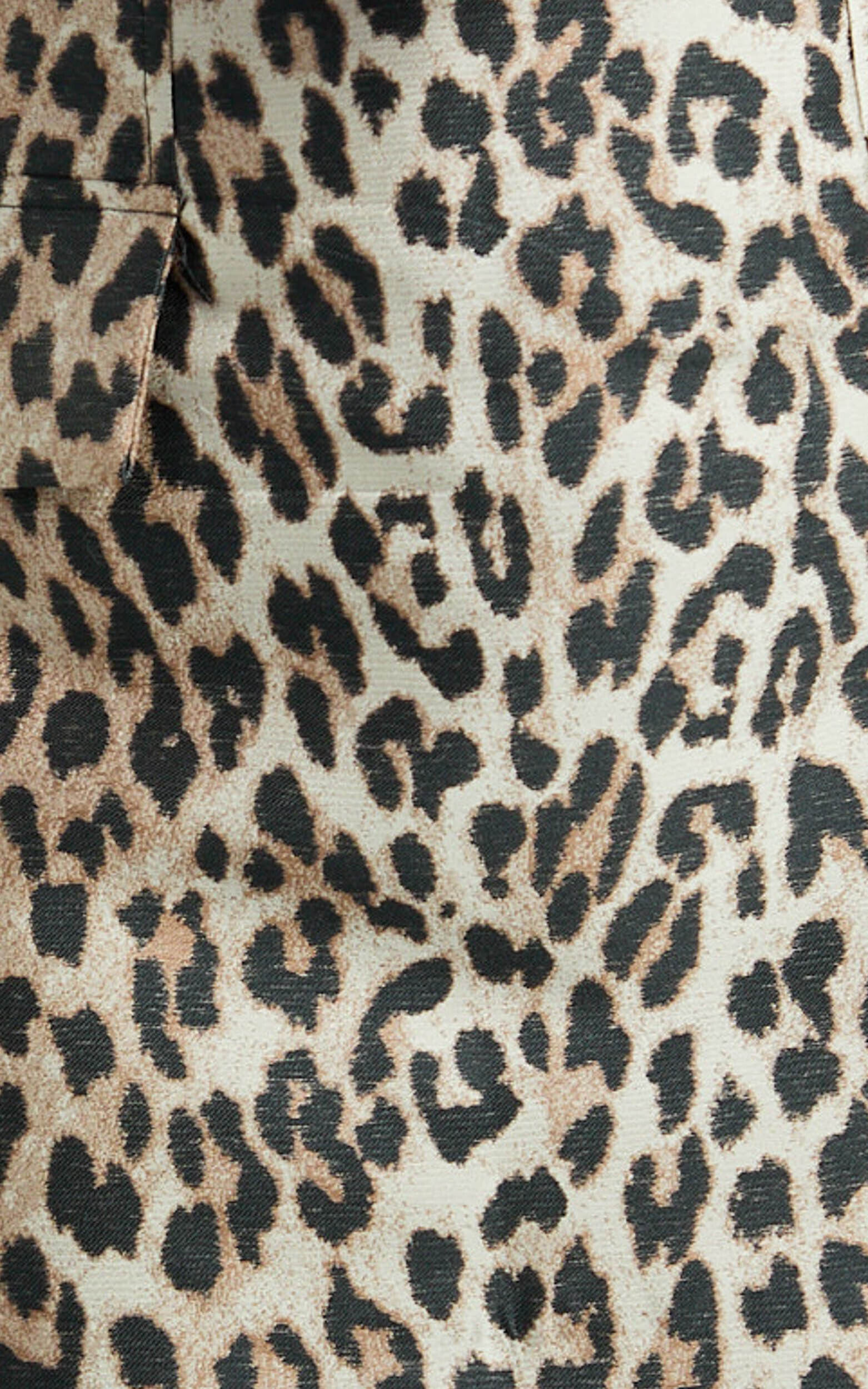 Mariabella Mini Skirt - Leopard High Rise A Line Skirt in Leopard