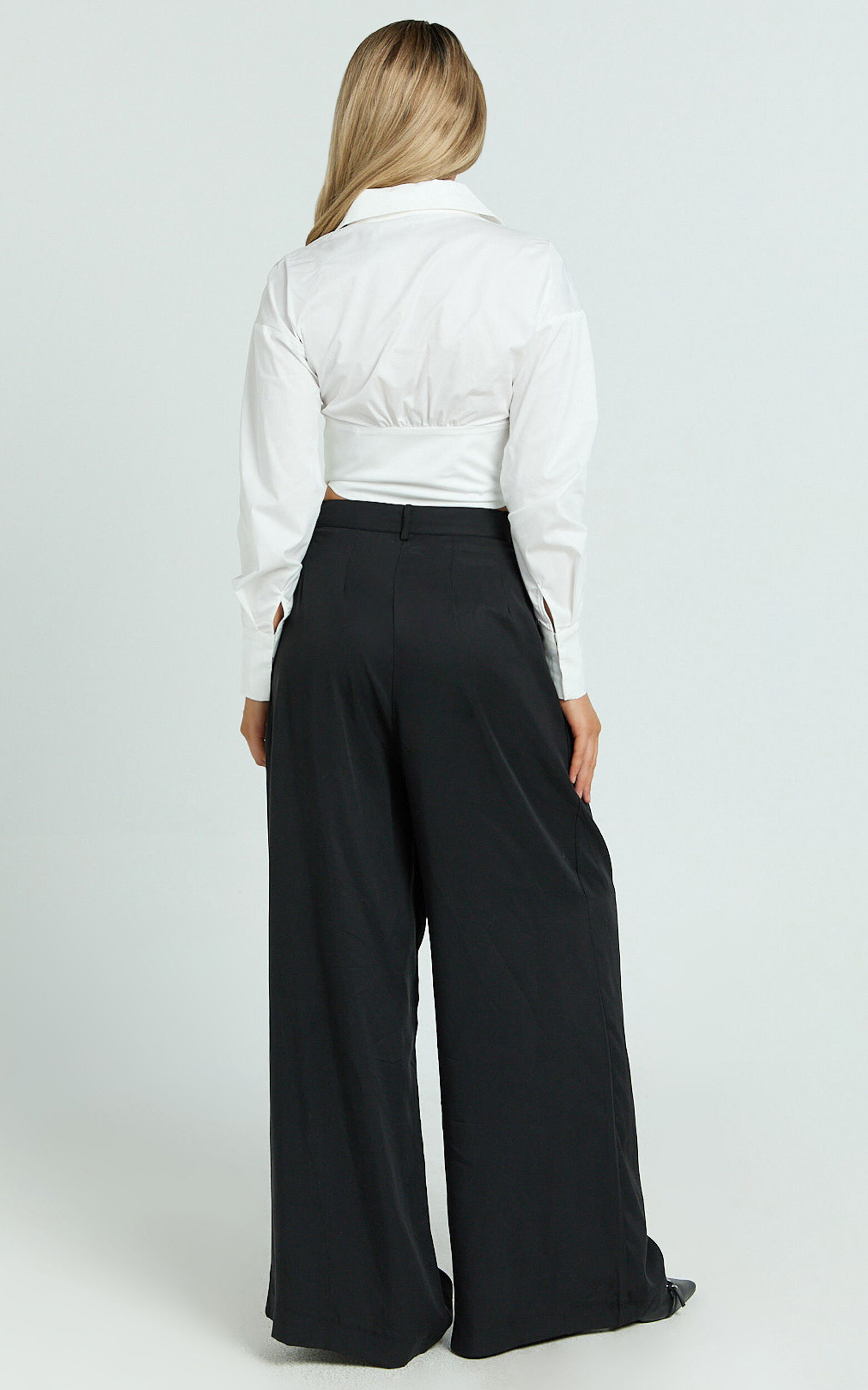 Clarke Pants - High Waist Wide Leg Pants in Black