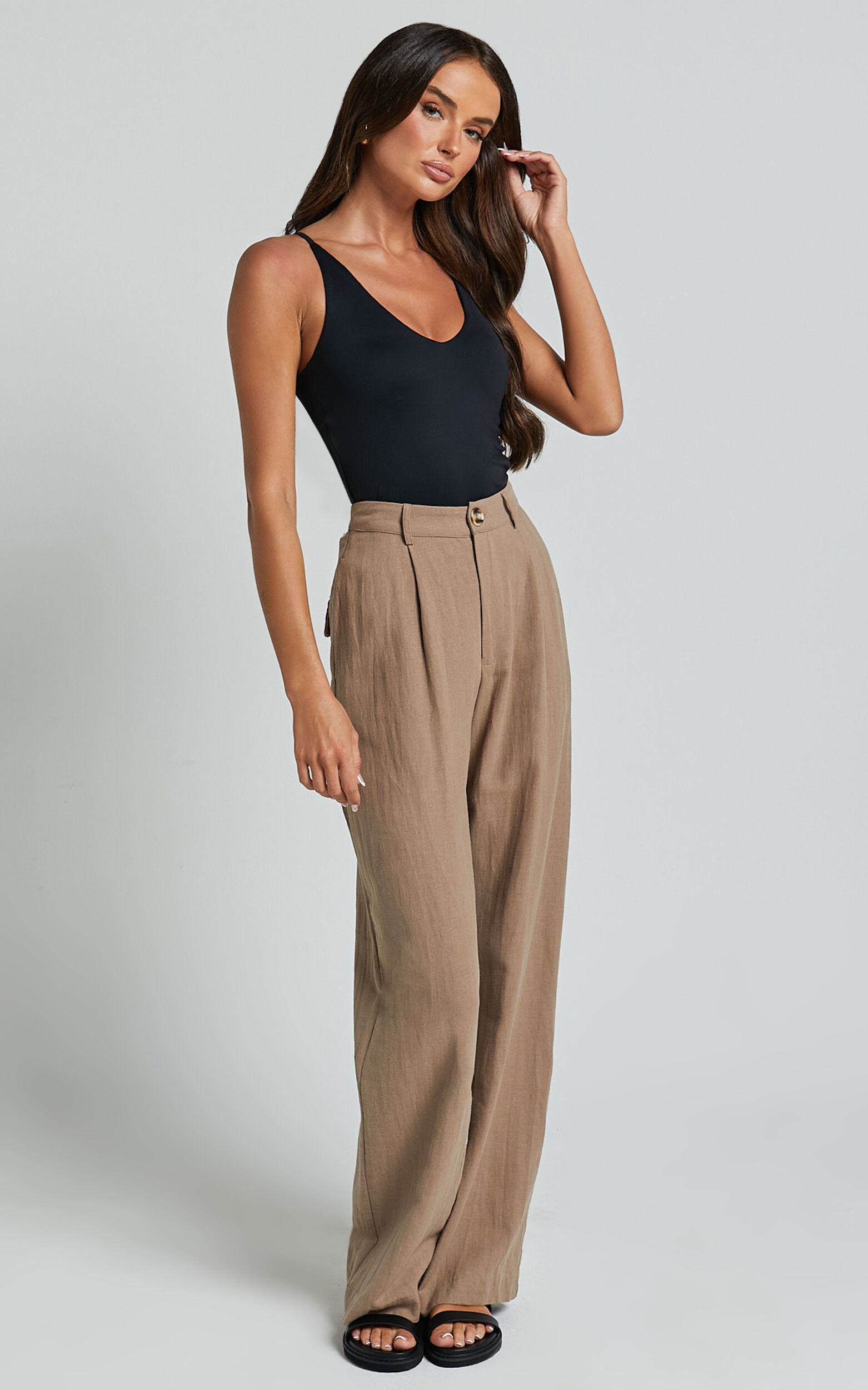 Cady Top - Scoop Neck Top in Black