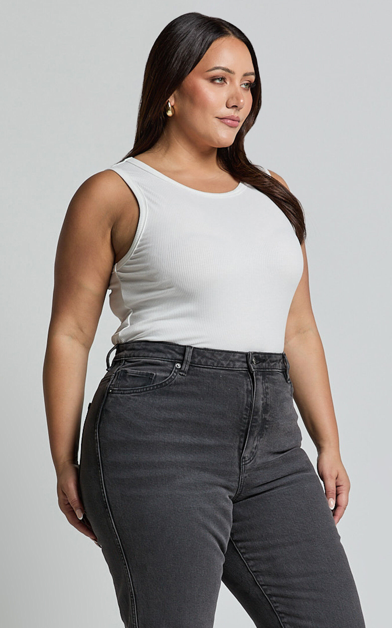 Can't You Tell Top - Ribbed Tank Top in White