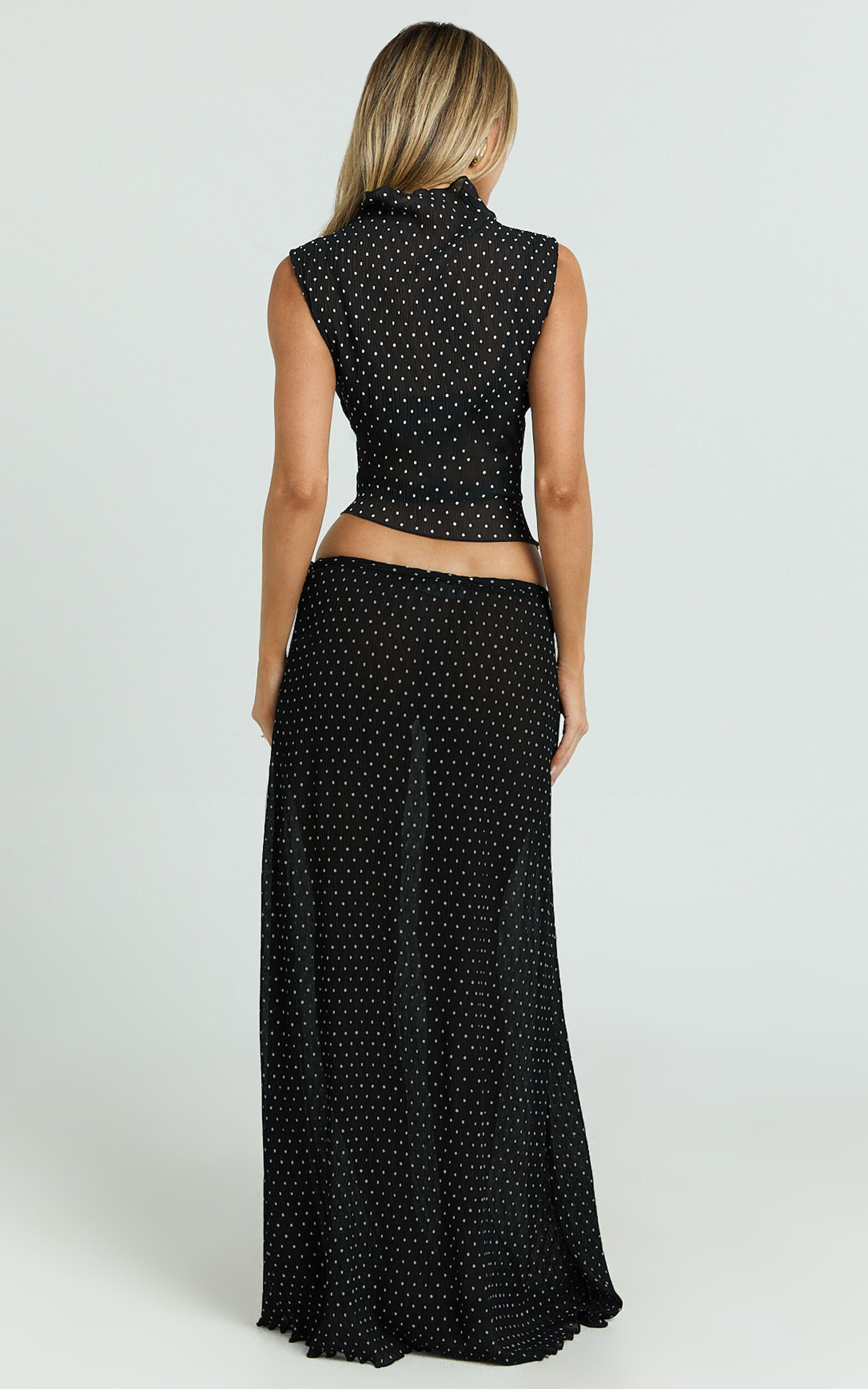 Lioness - Ford Maxi Skirt in Onyx Polka