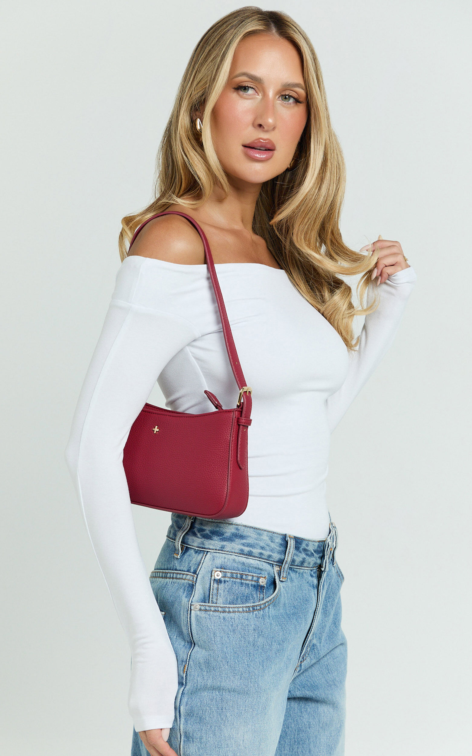 Peta and Jain - Lilu Shoulder Bag in Cherry Pebble