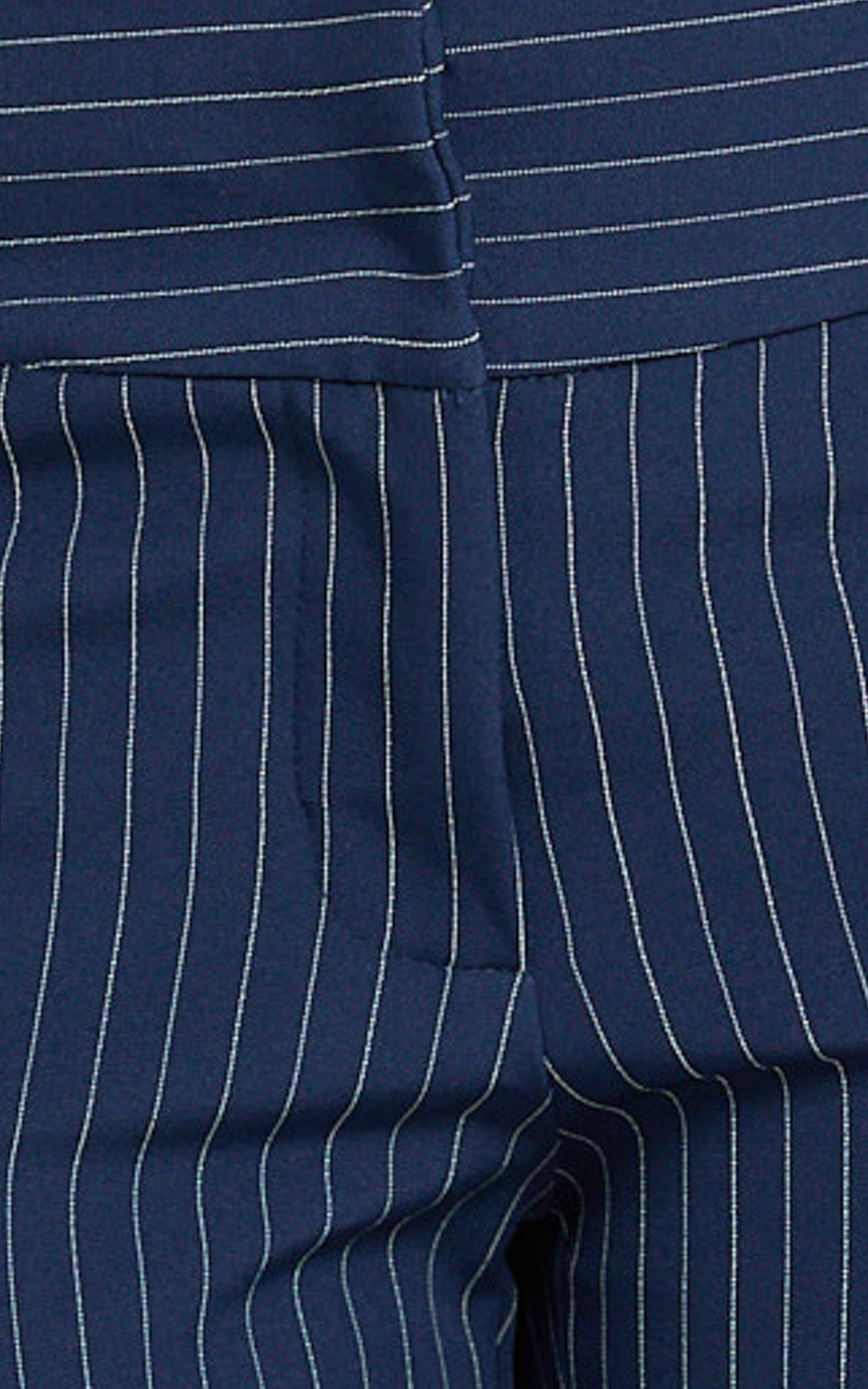 Elliot Pants - Mid Rise Pinstripe Bootleg Pants in Navy