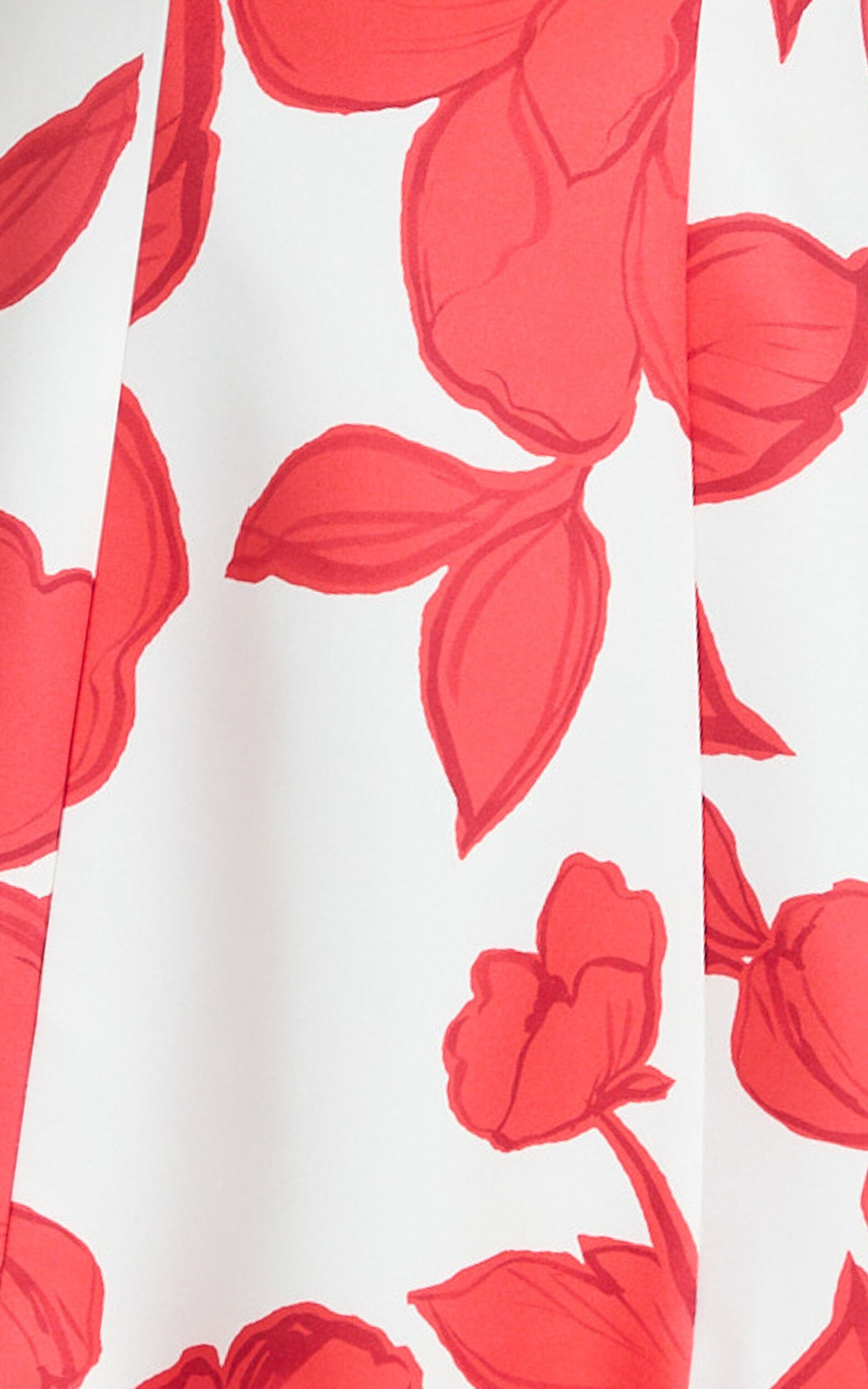 Morgan Mini Dress - Wide Strap Square Neck Fitted Bodice Tulip Skirt Dress in Bouquet Di Fiori Print