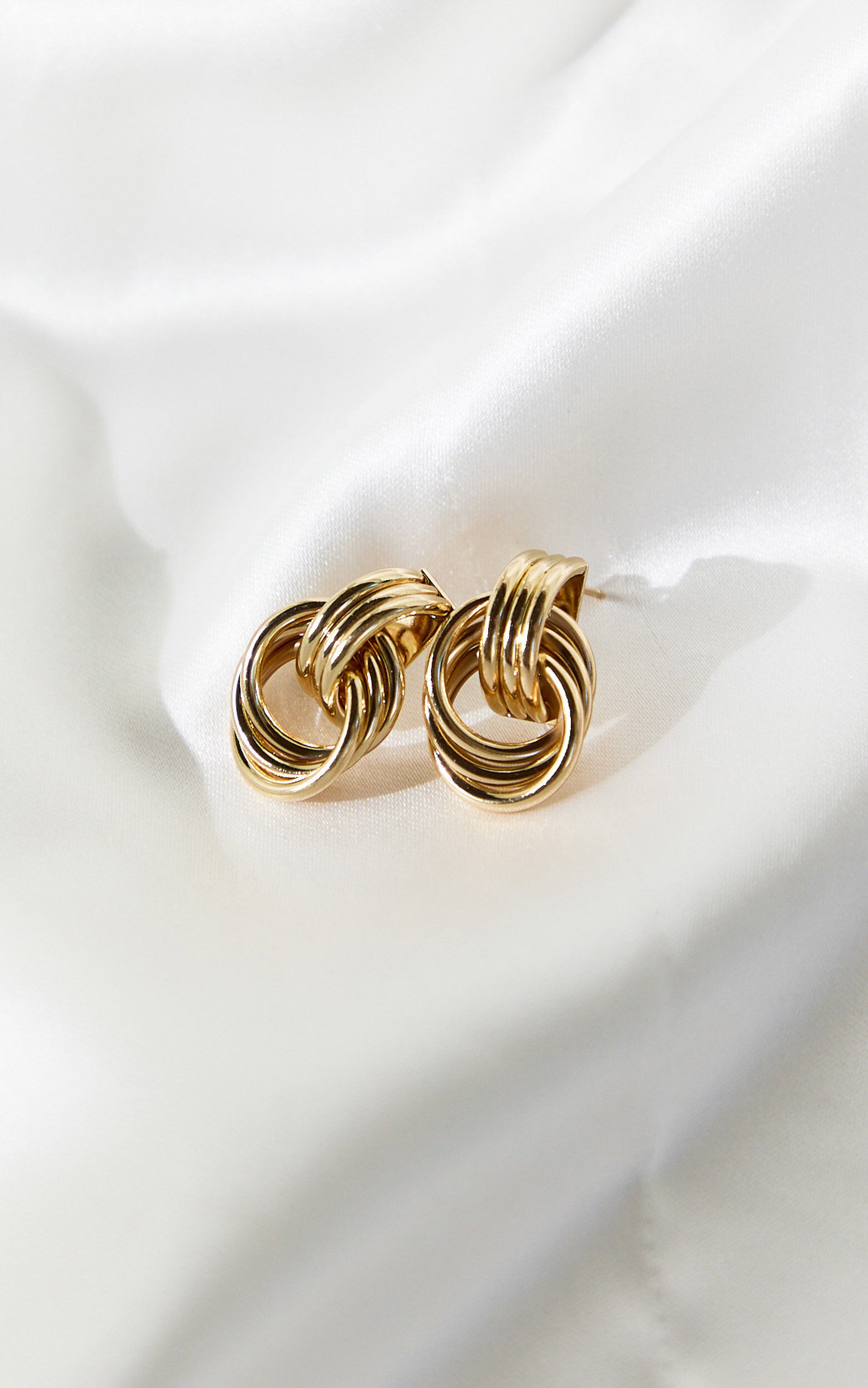 Fabienne Earrings - Double Hoop Earrings in Gold