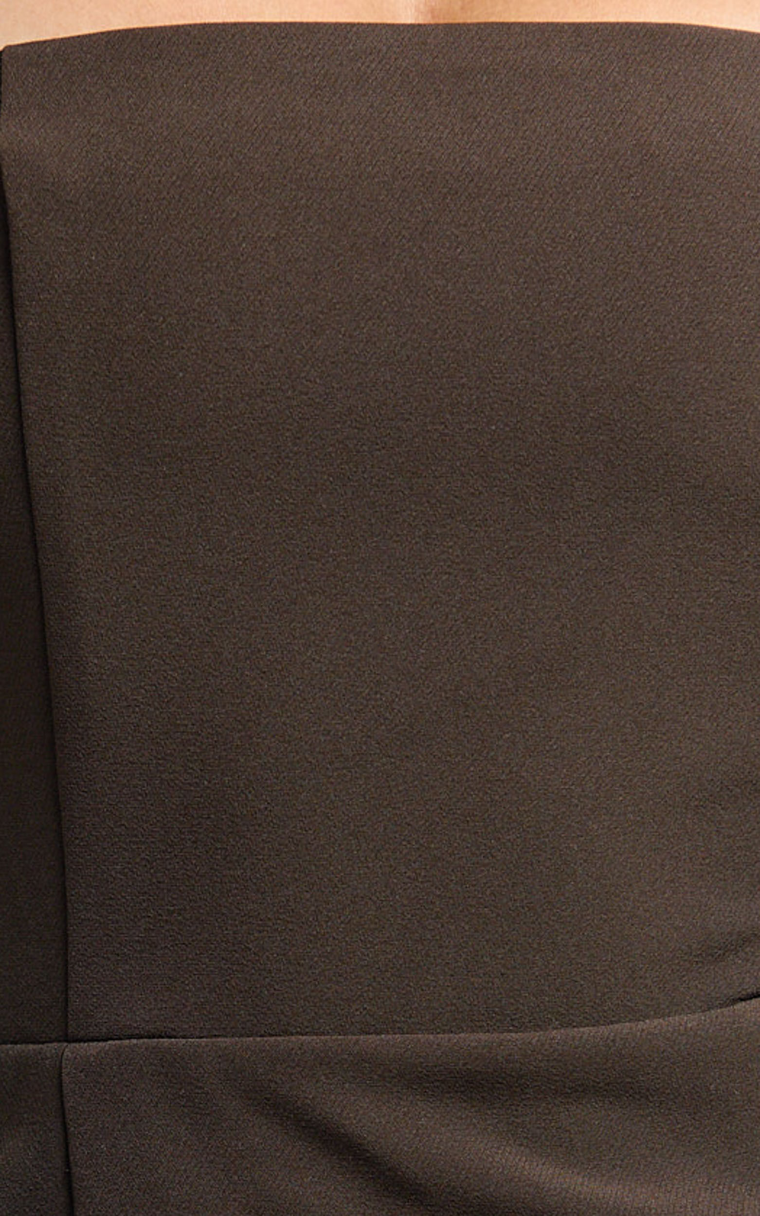 Selena Mini Dress - Strapless Fitted Dress in Dark Chocolate