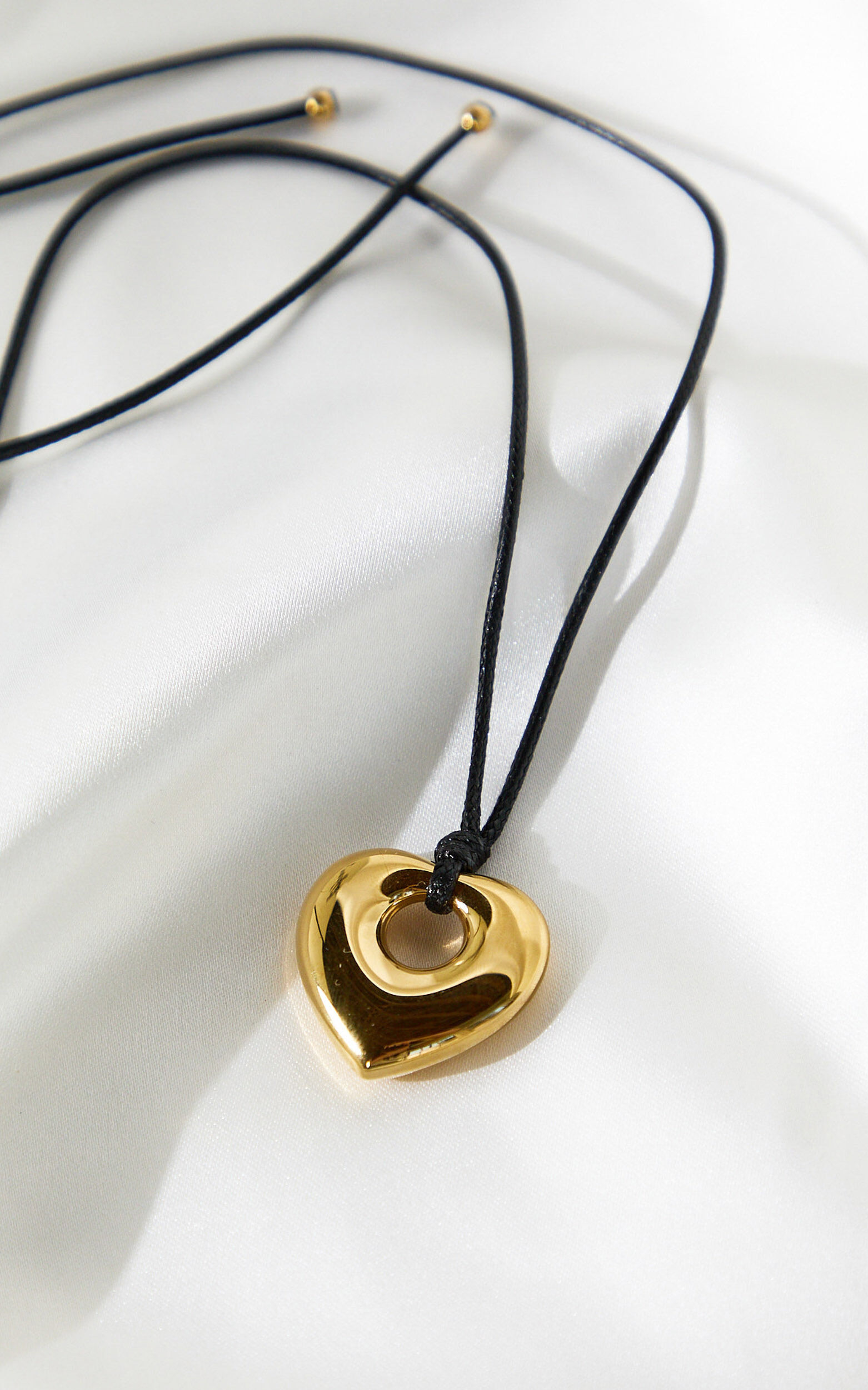 Demelza Necklace - Heart Rope Necklace in Gold