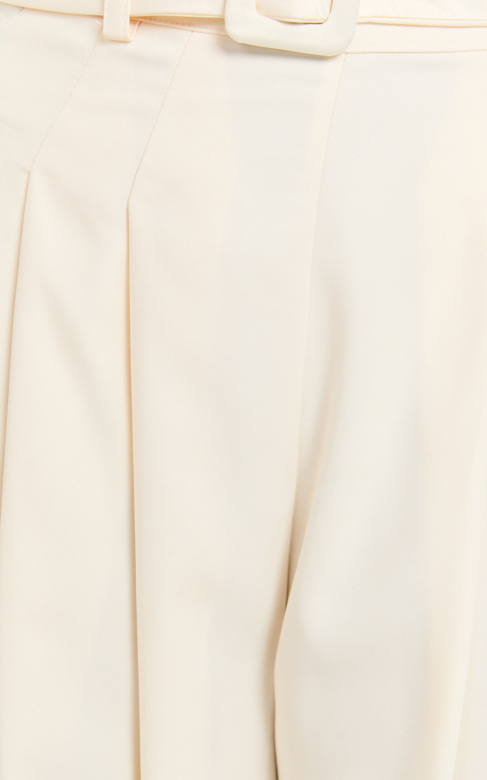 Amalie The Label - Raquelle Pleated Wid Leg Belted Pant in Ivory