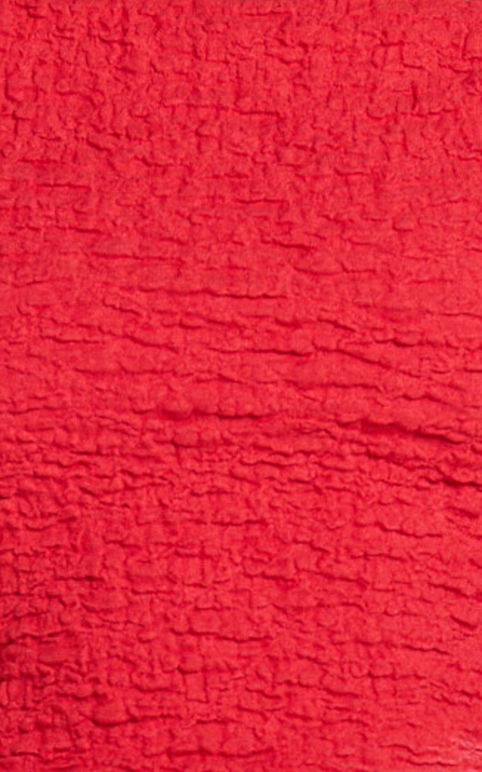 Rowena Two Piece Set - Twist Tip Shoulder Top and Mid Rise Skirt in Deep Red