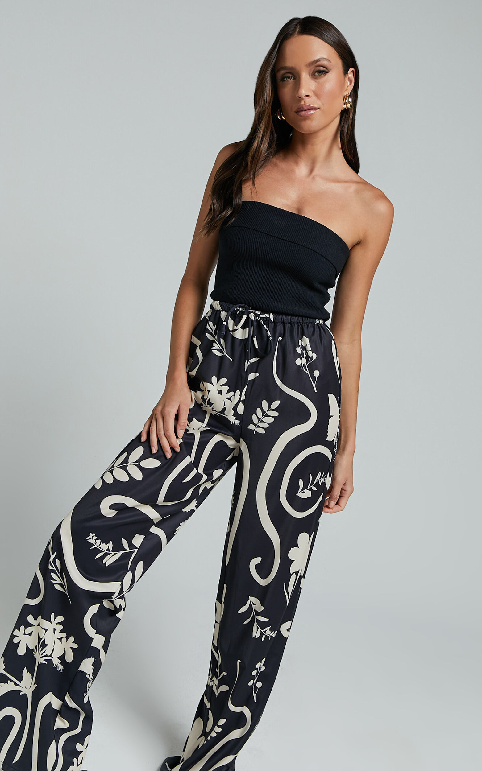 Runaway The Label - Leo Pant in Black/Sand