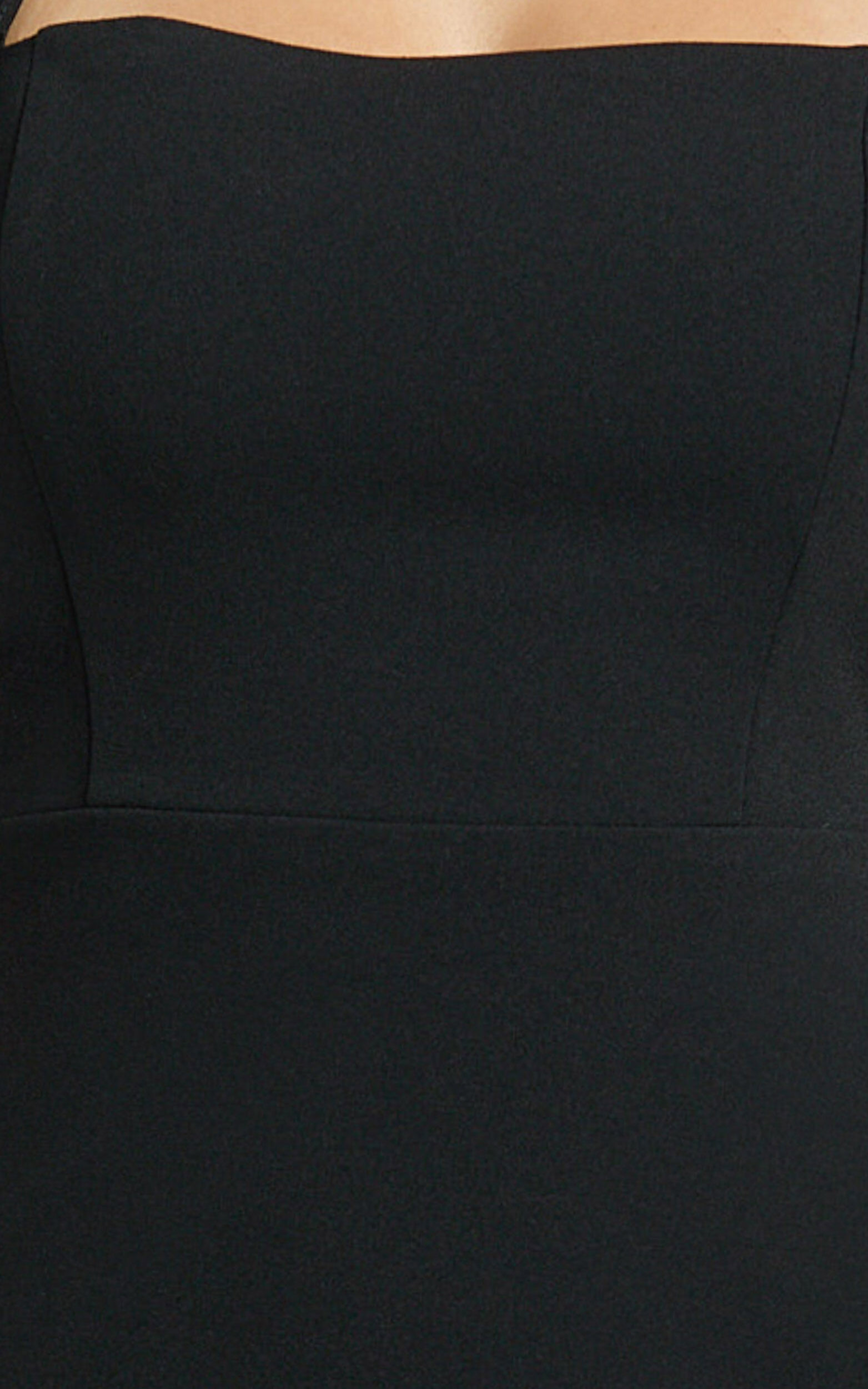 Salome Mini Dress - Halter Neck Bodycon Dress in Black