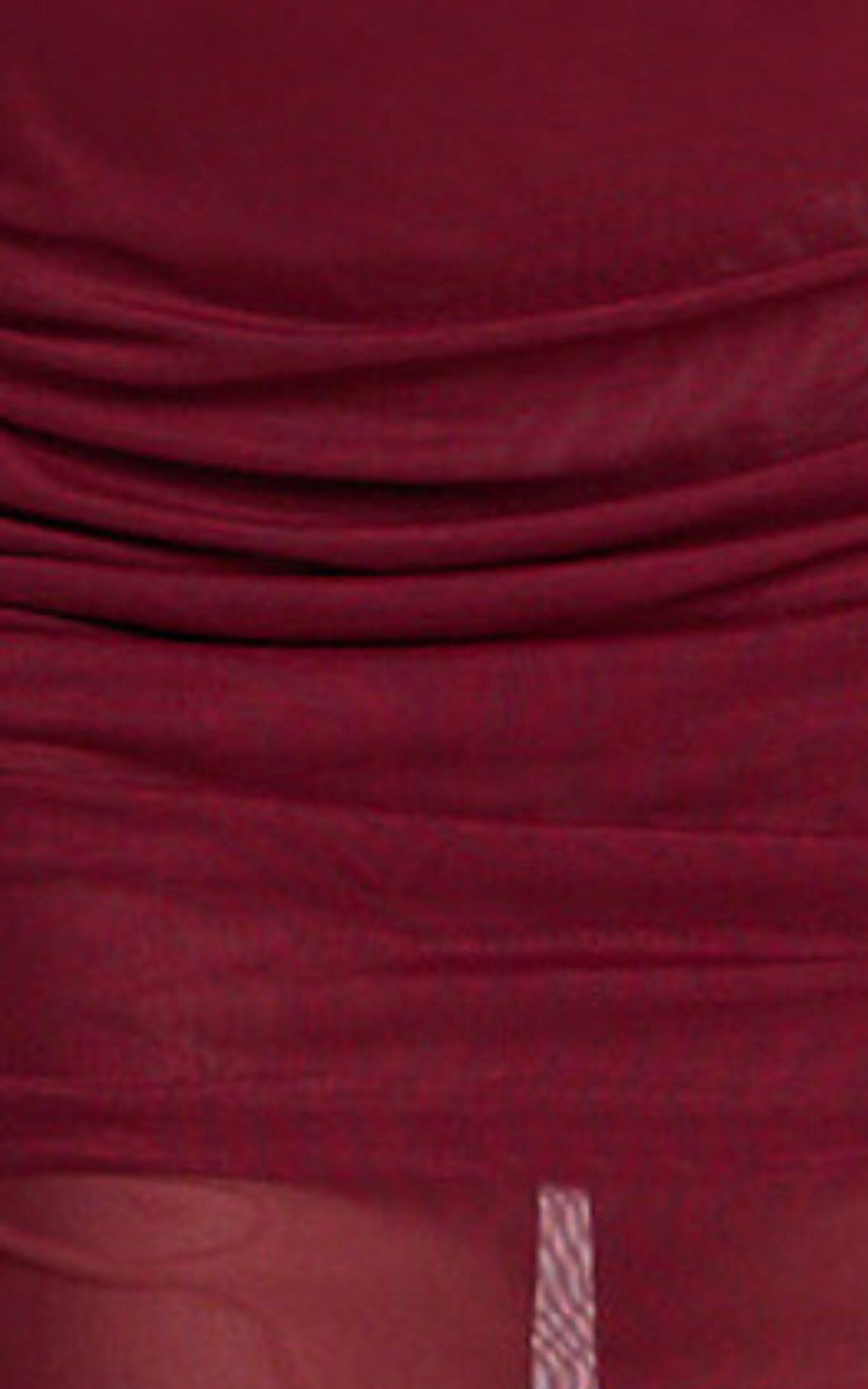 Francine Two Piece Set - Twist Front Top and Mid Waist Gathered Midi Skirt in Wine