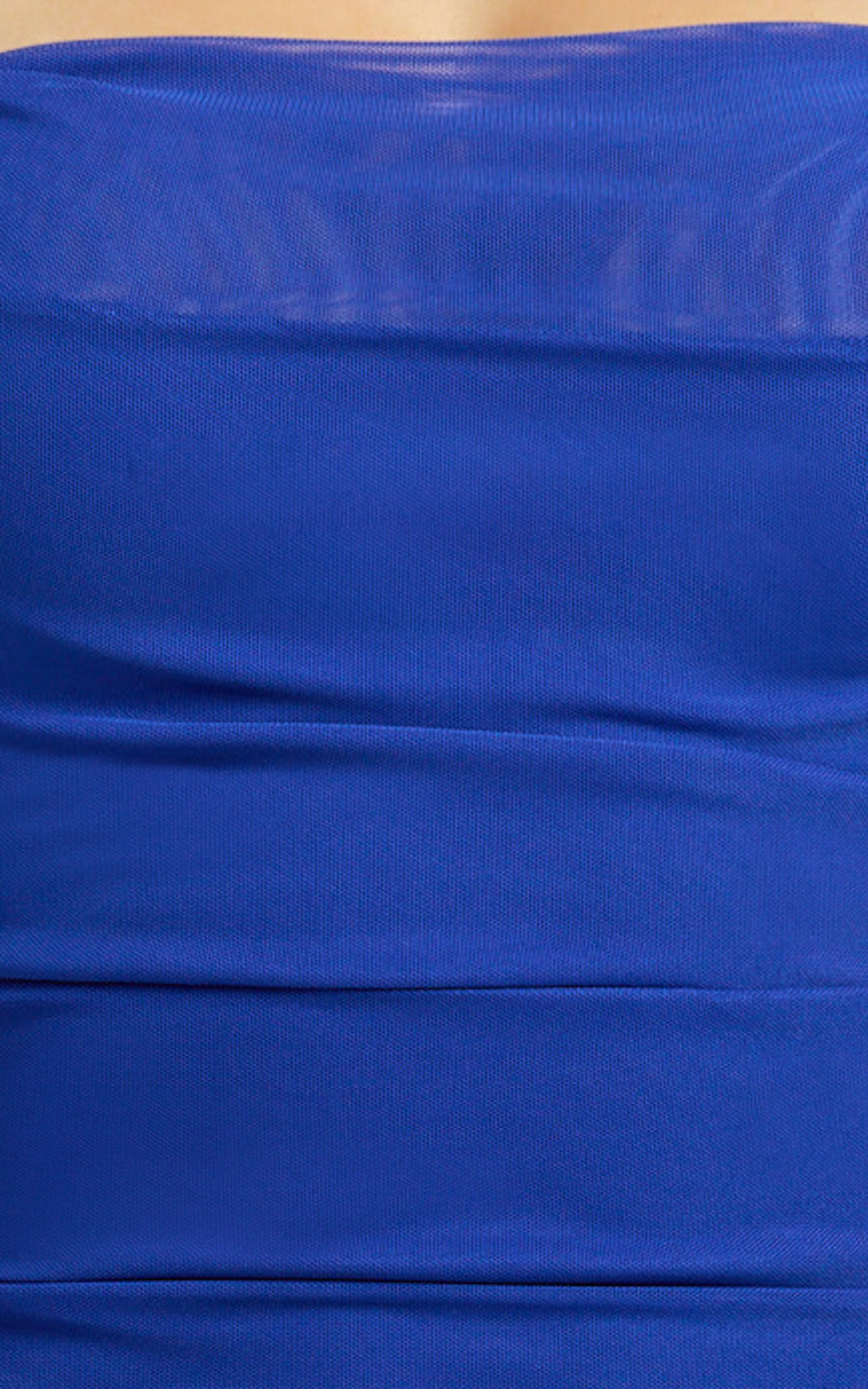 Rosha Midi Dress - Ruffle Strap Dress in Electric Blue