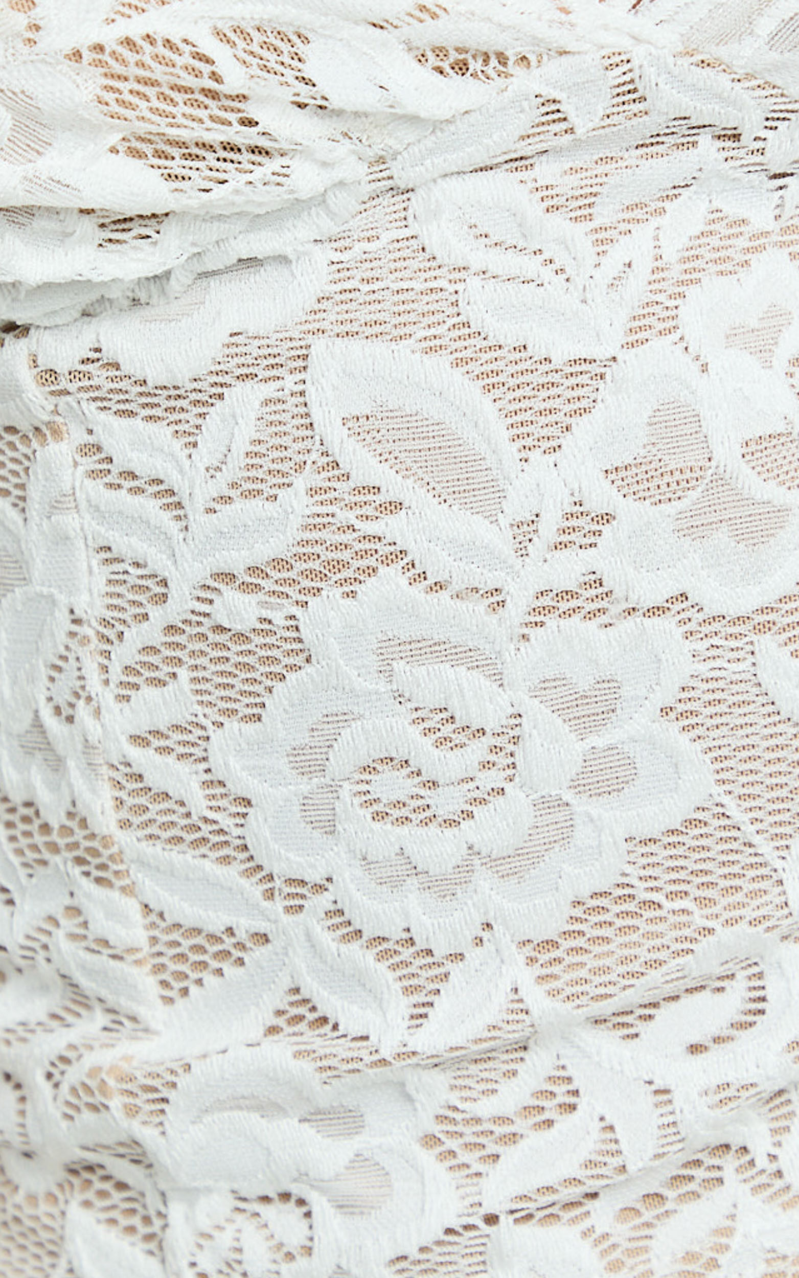 Antonia Top - V Neck Lace Detail Top in White