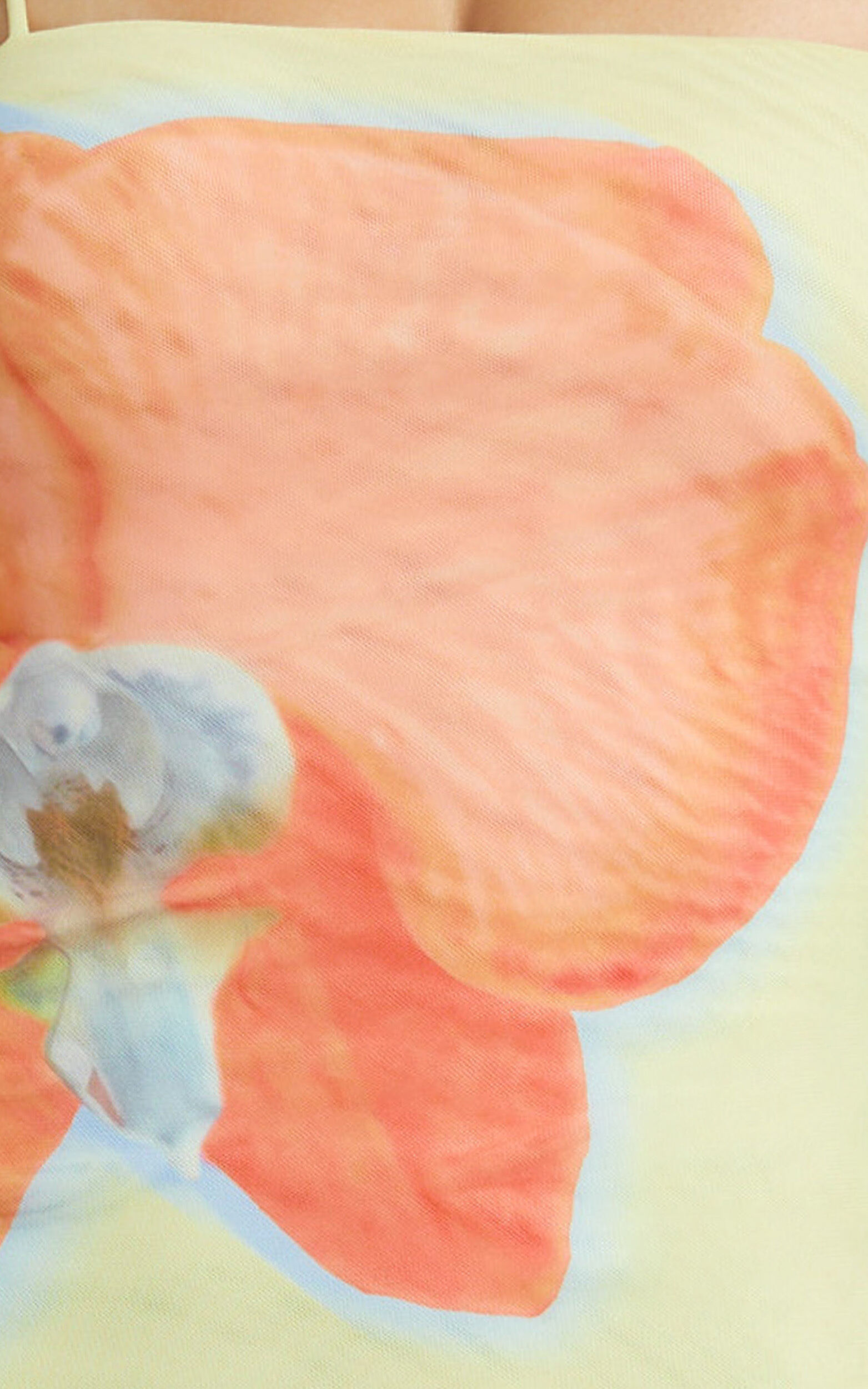 Aretta Mini Dress - Strappy Fitted Placement Mesh Print Dress in Orchid Print