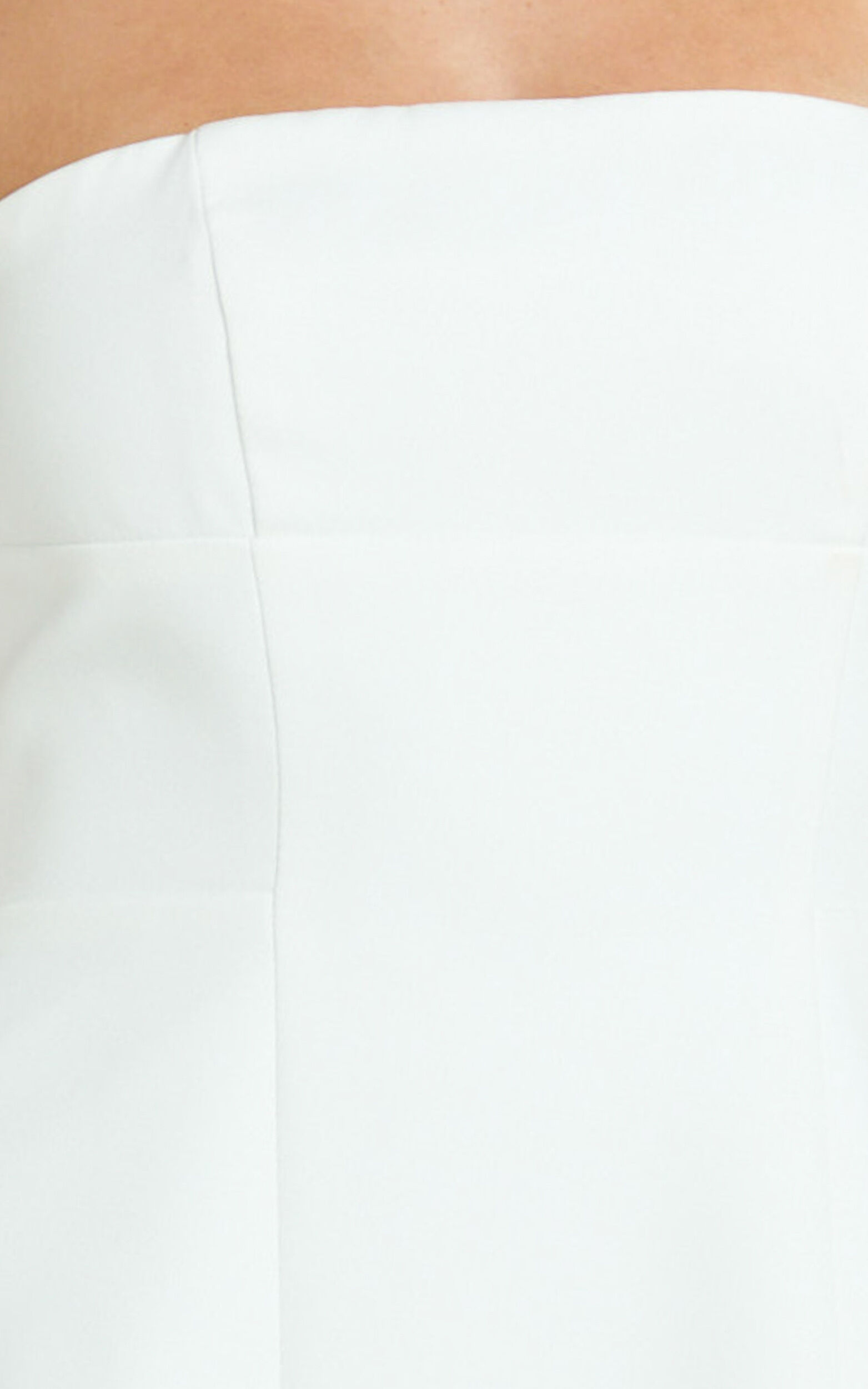 Catharine Mini Dress - Strapless A Line Dress in White