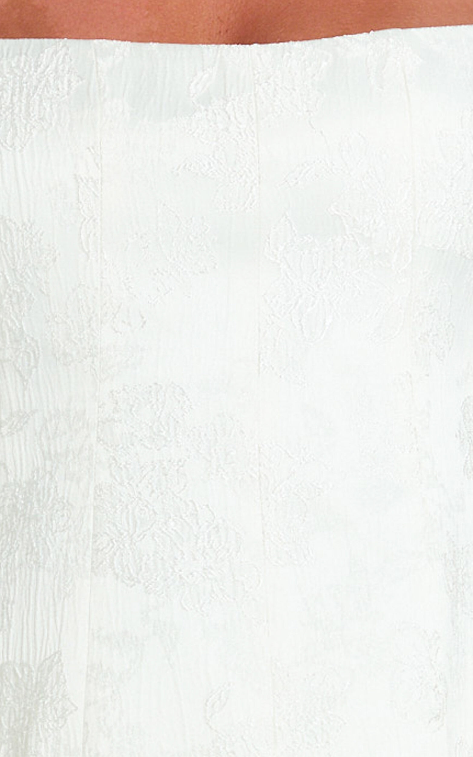 Jacobs Two Piece Set - Square Neck Bow Top and High Waist Mini Short Set in White