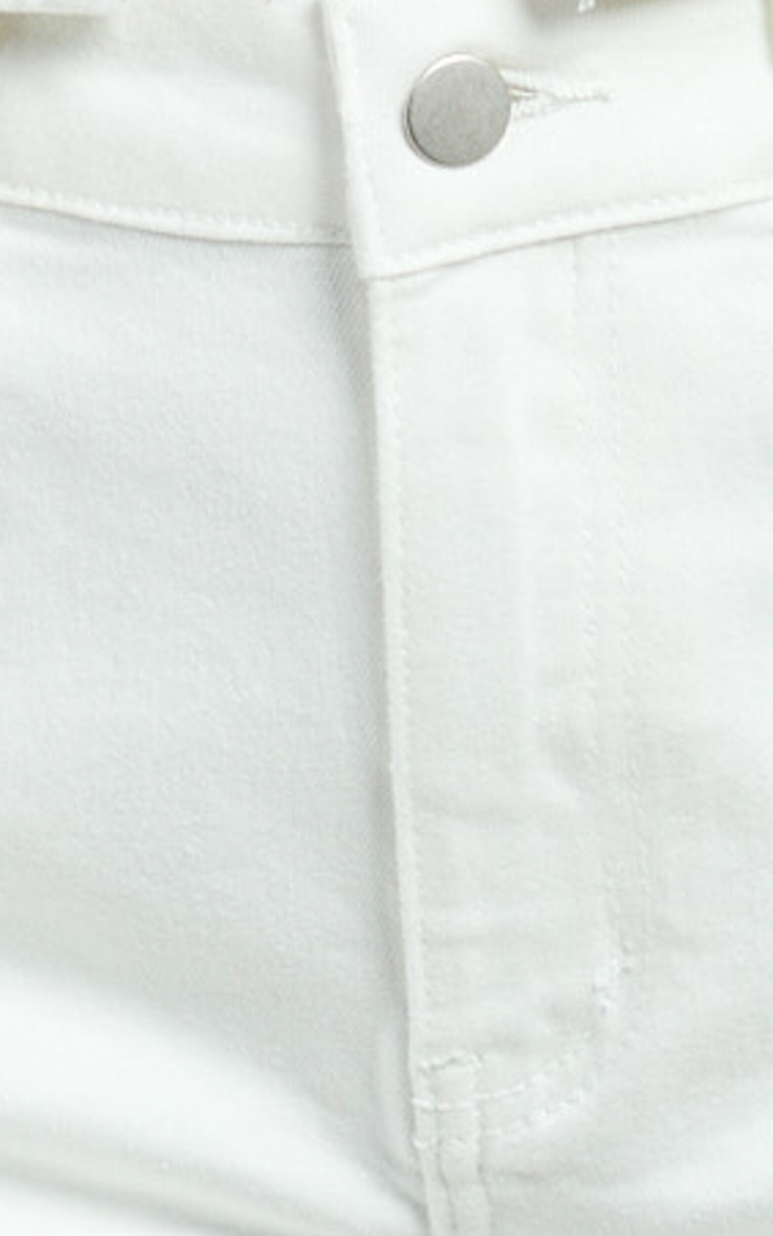 Erin Shorts - Mid Rise Denim Shorts in White Denim