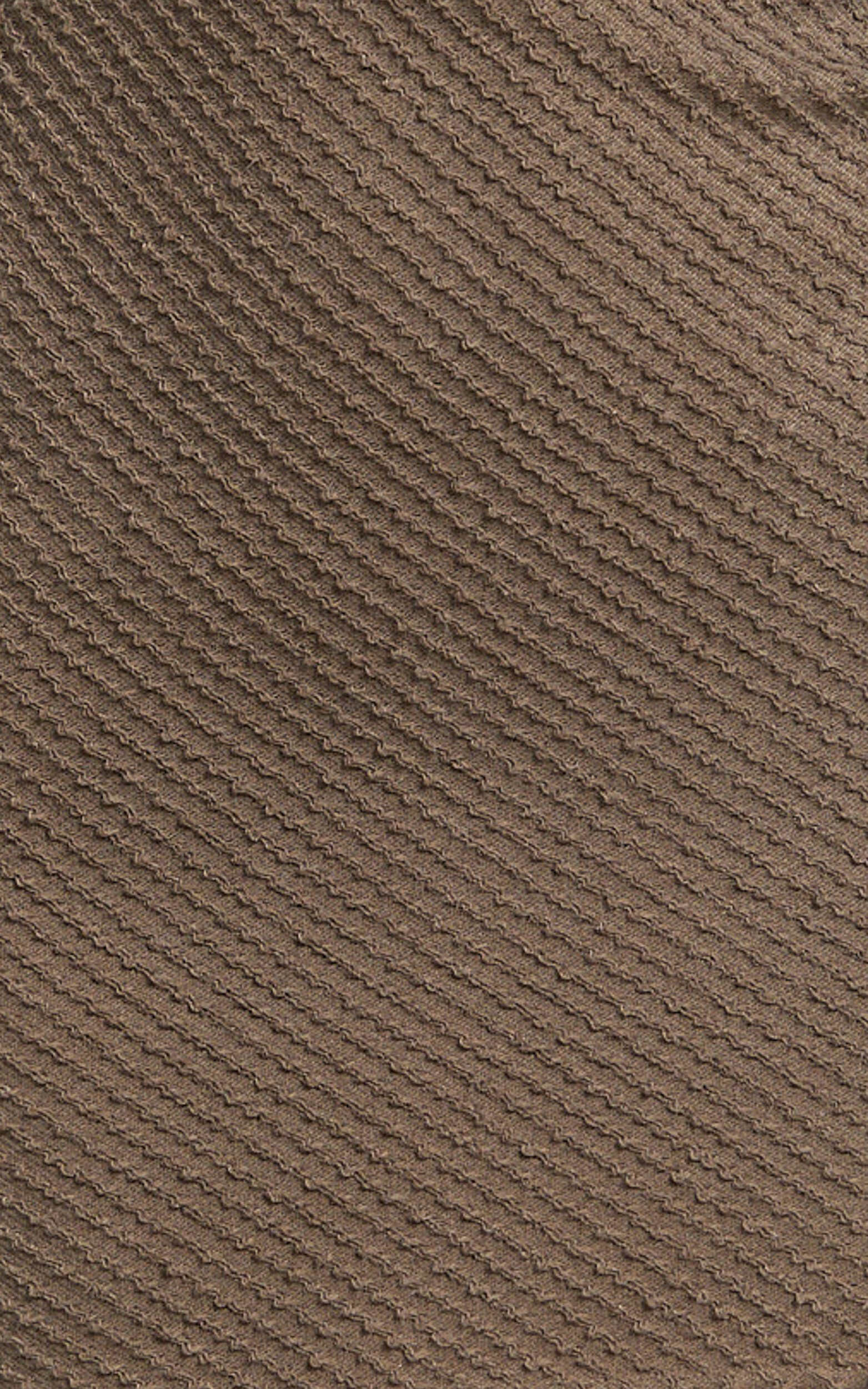 Brenda Mini Dress - Boat Neck Rib Knit Bodycon Dress in Mocha