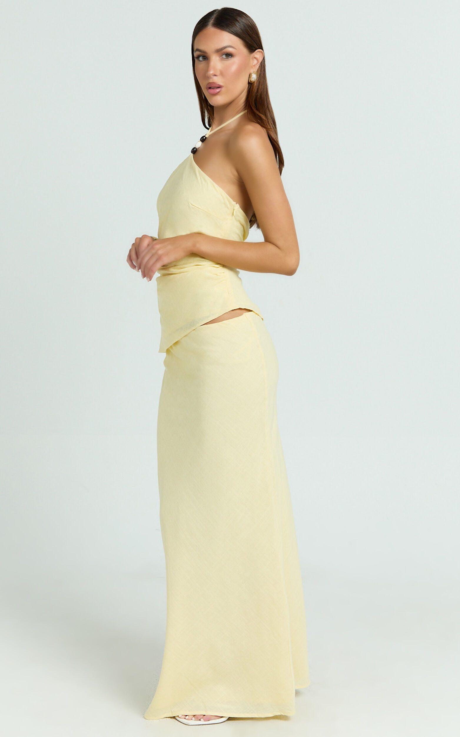 Runaway The Label - Halzie Maxi Skirt in Lemon