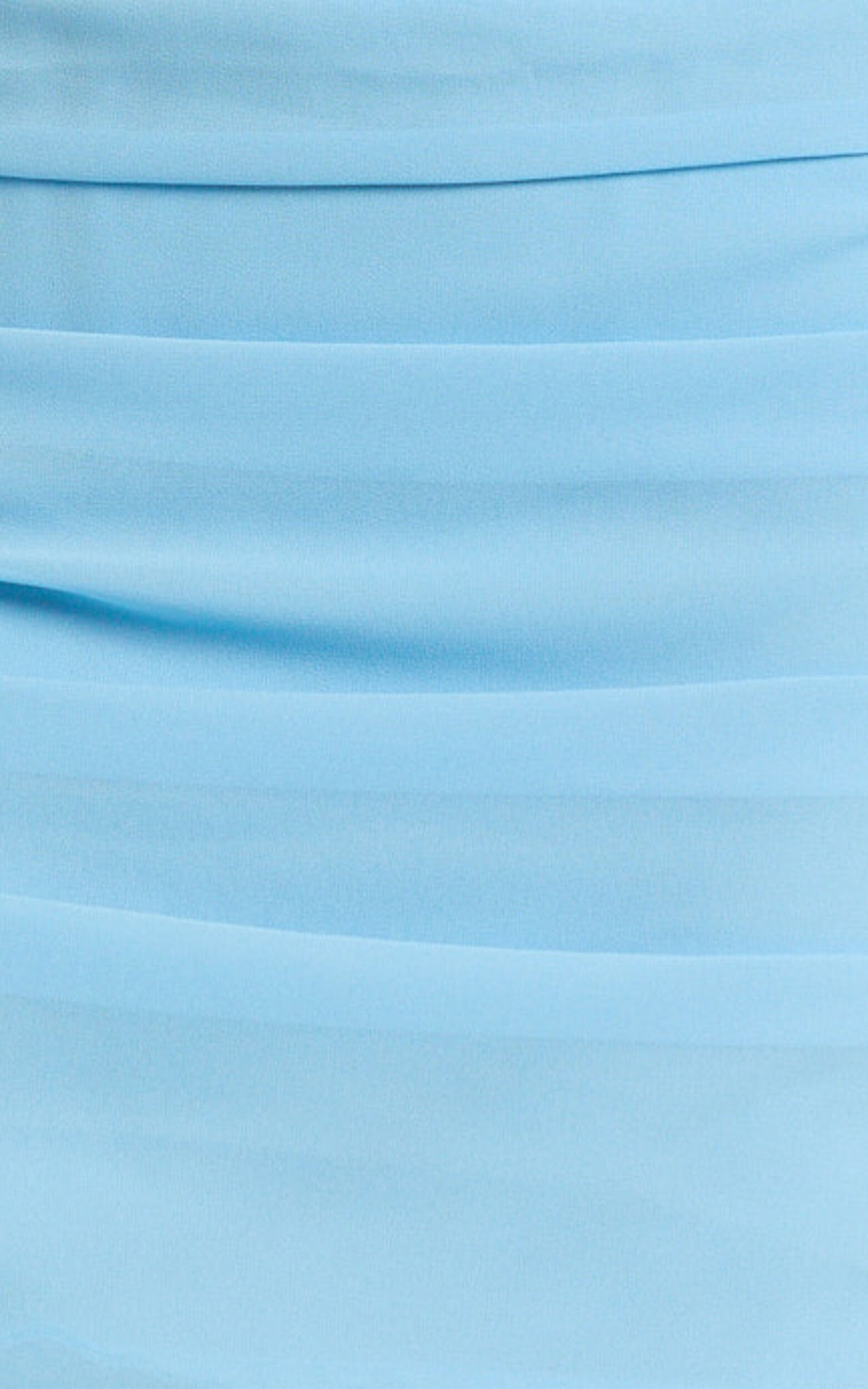 Salma Two Piece Top and Skirt Set - Georgette Asymmetric Top and Fit And Flare Maxi Skirt Set in Sky Blue