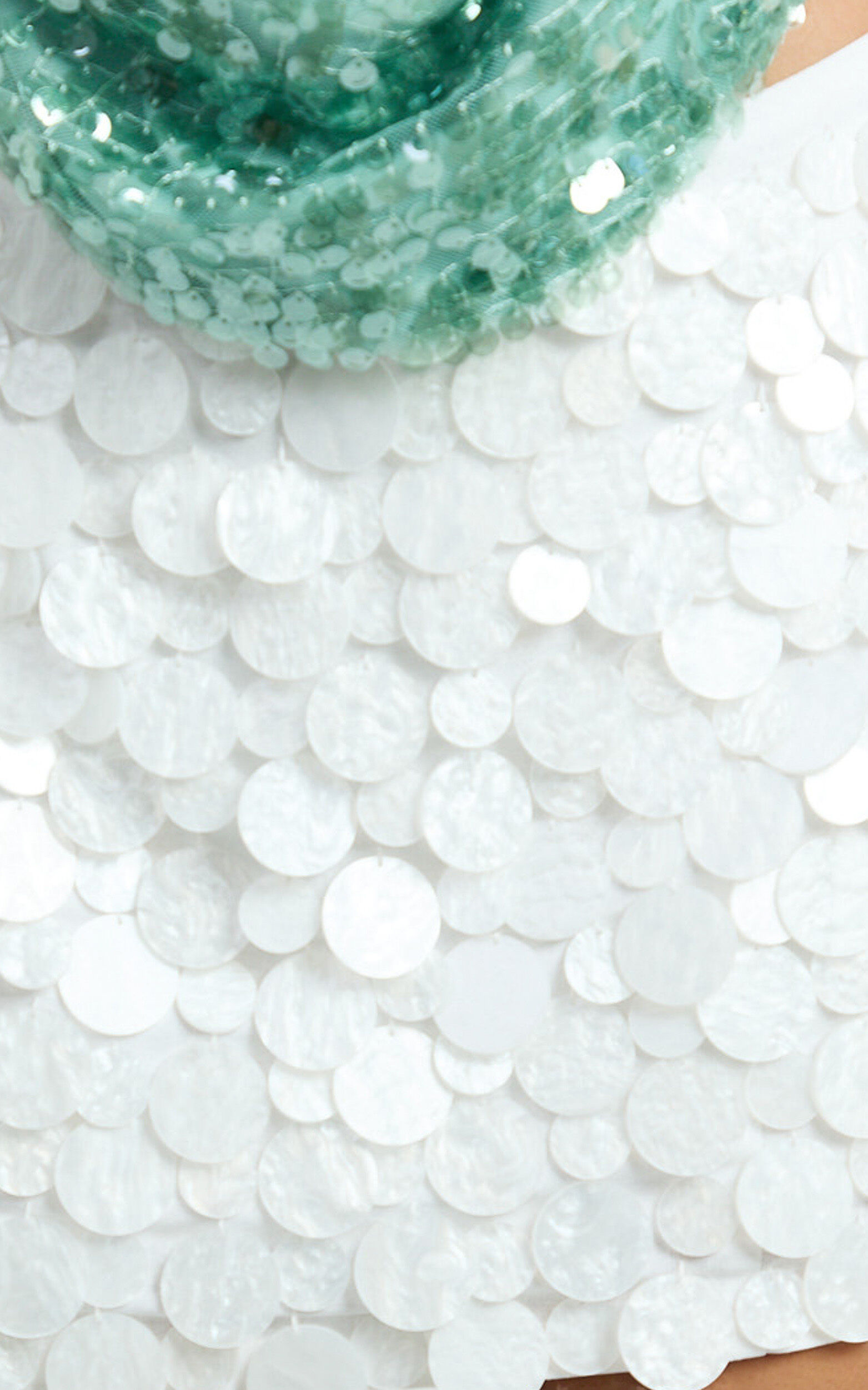 Cathryn Mini Skirt - Shell Sequin Mini Skirt in White