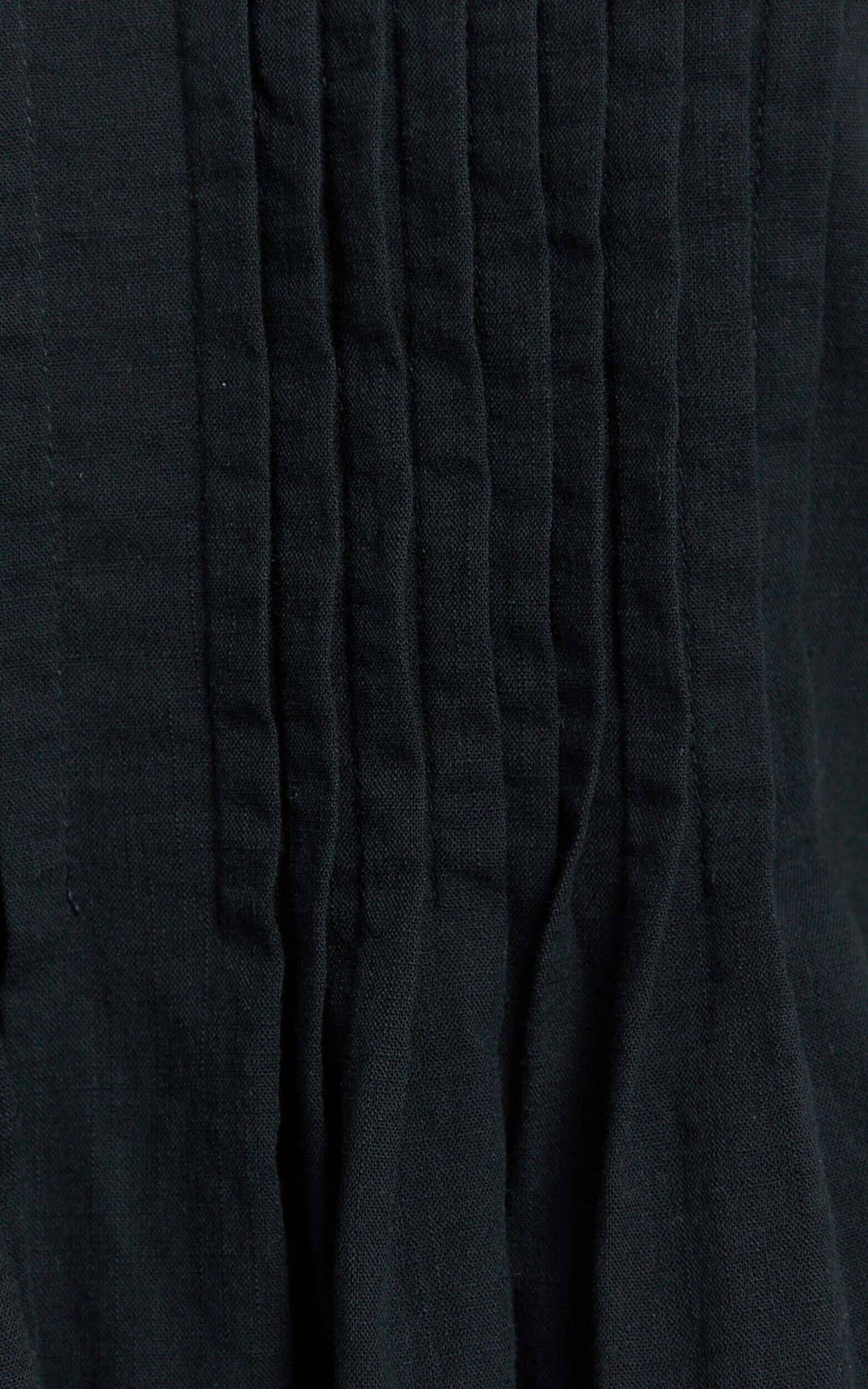 Carli Two Piece Top and Pants Set - Cotton Tube Pant Set in Black