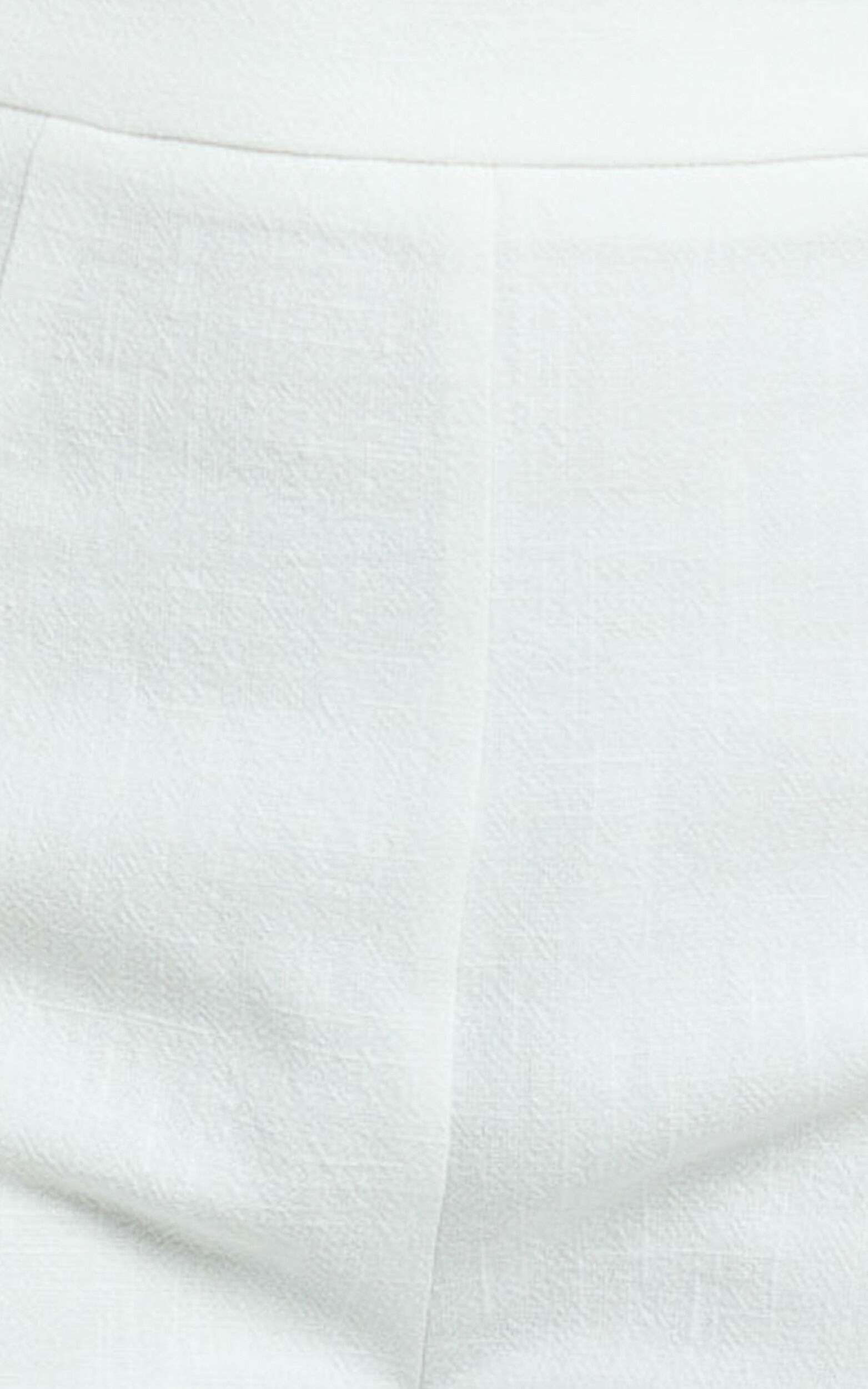 Narcisa Pants - Linen Look High Waist Bootleg Pants in White