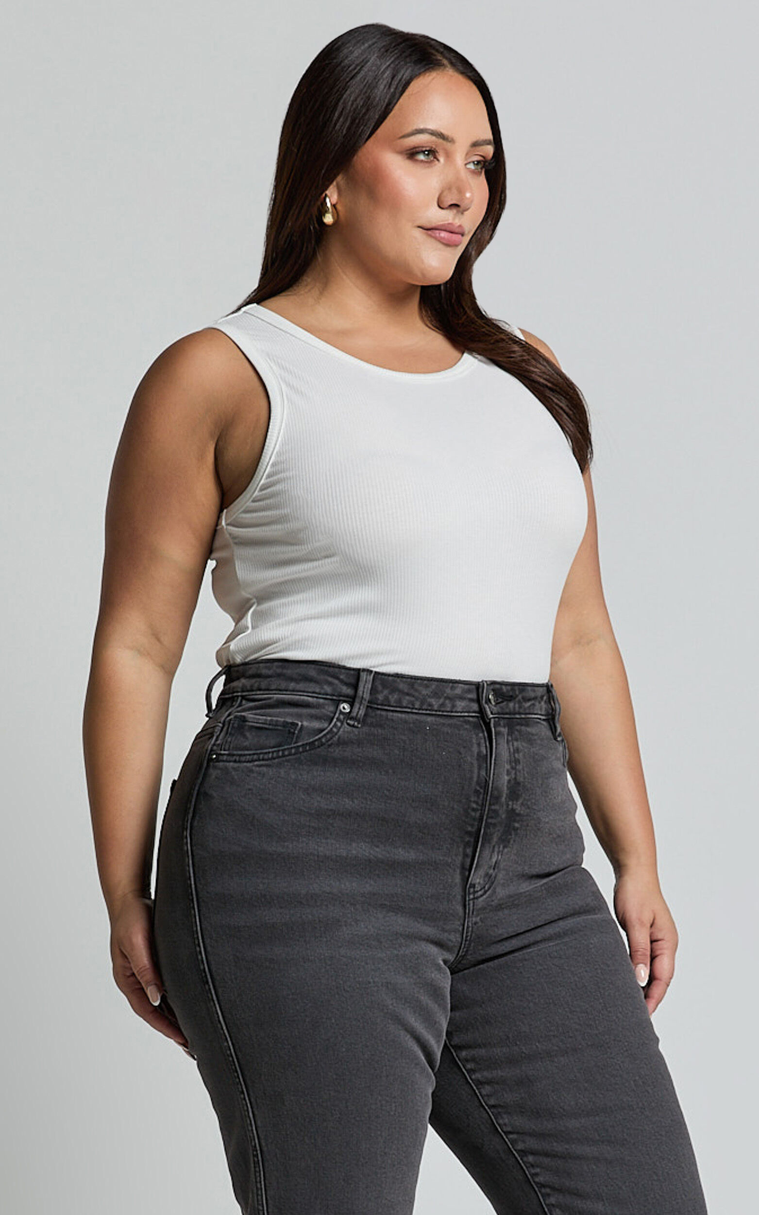 Can't You Tell Top - Ribbed Tank Top in White