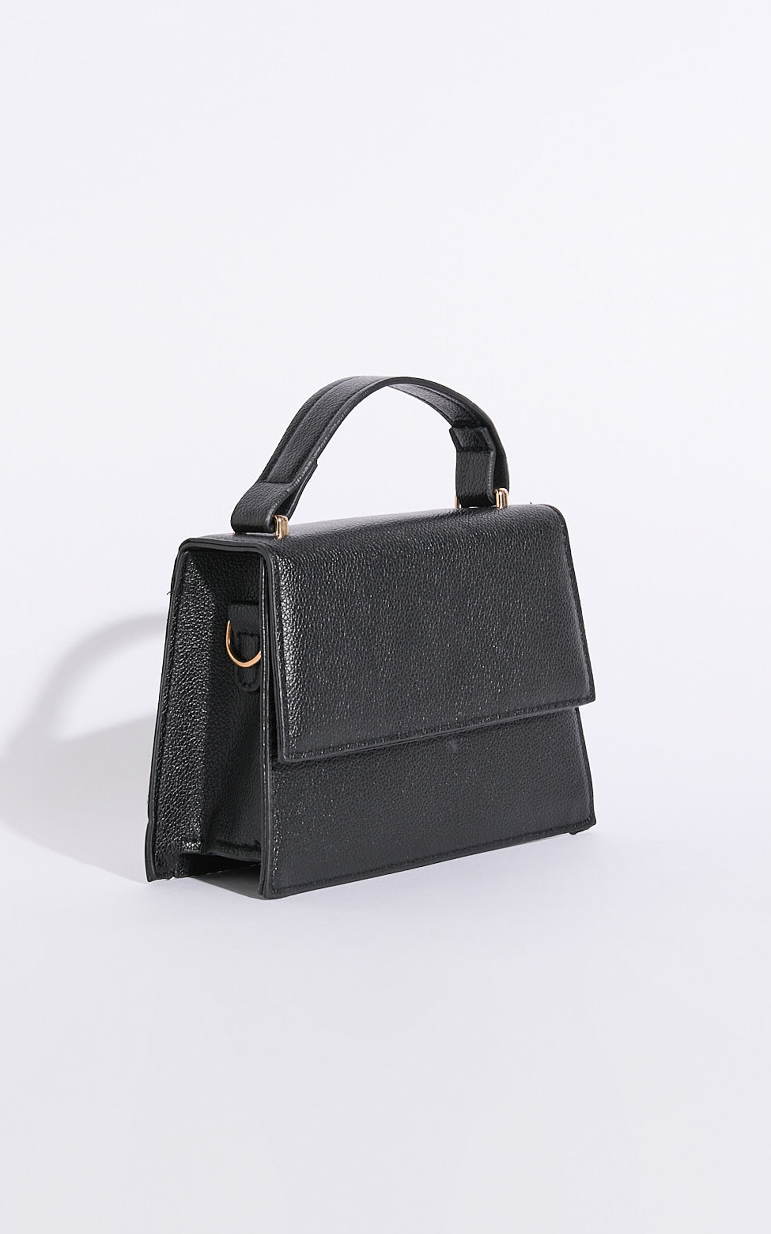 Rhianna Bag - Top Handle Crossbody Bag in Black