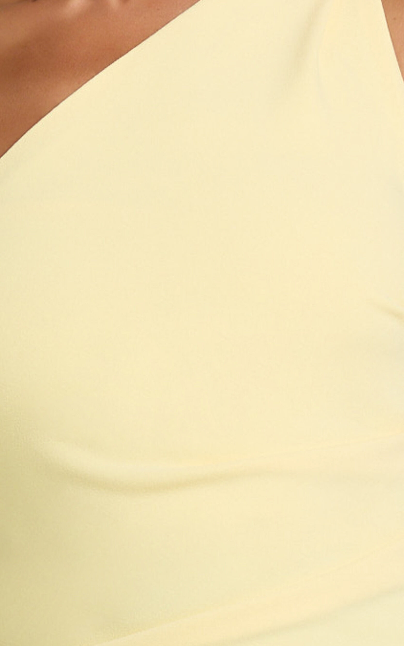 Criselda Maxi Dress - One Shoulder Maxi Dress in Lemon