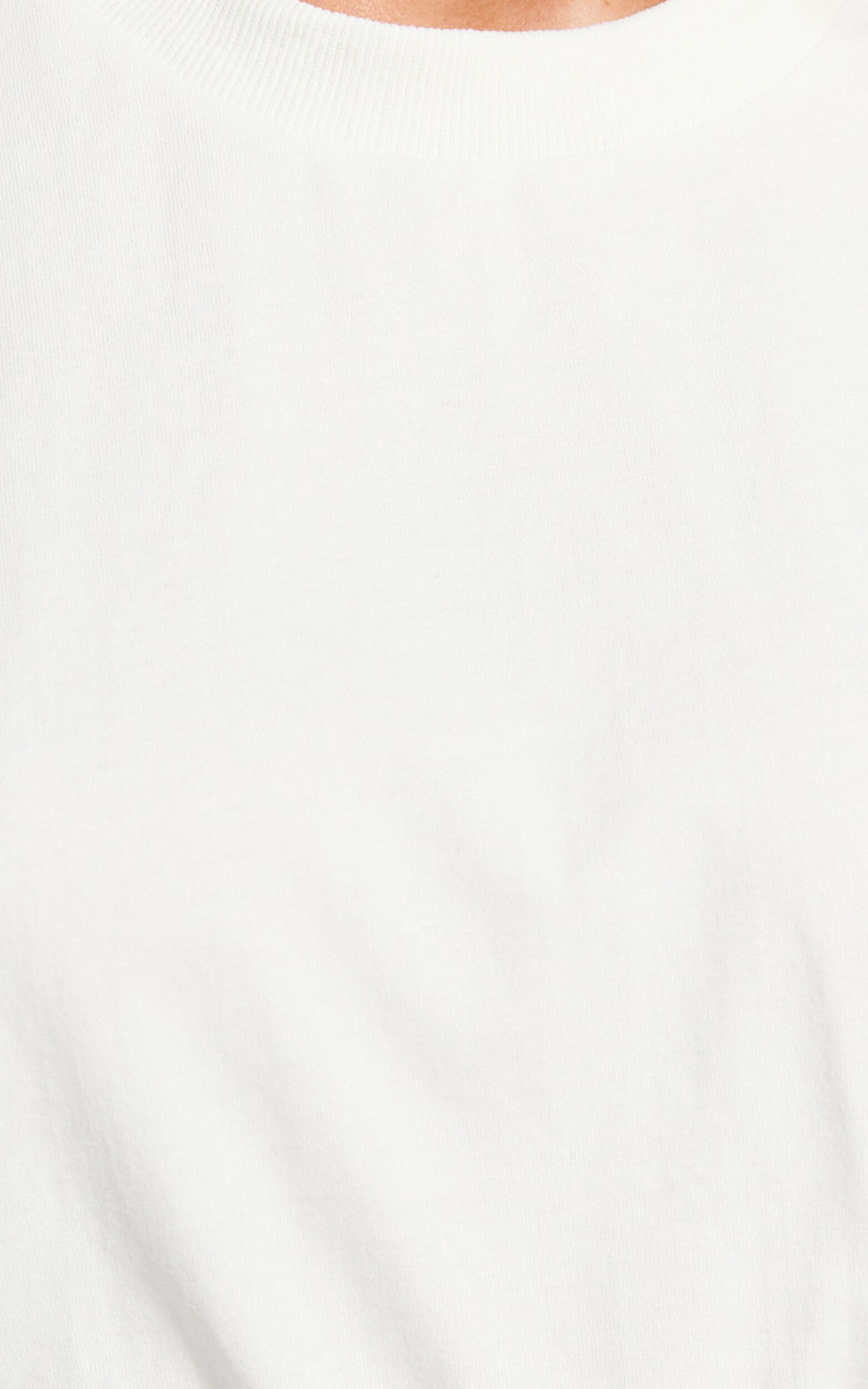 Prizza Top - Longline Boyfriend Tee Top in White