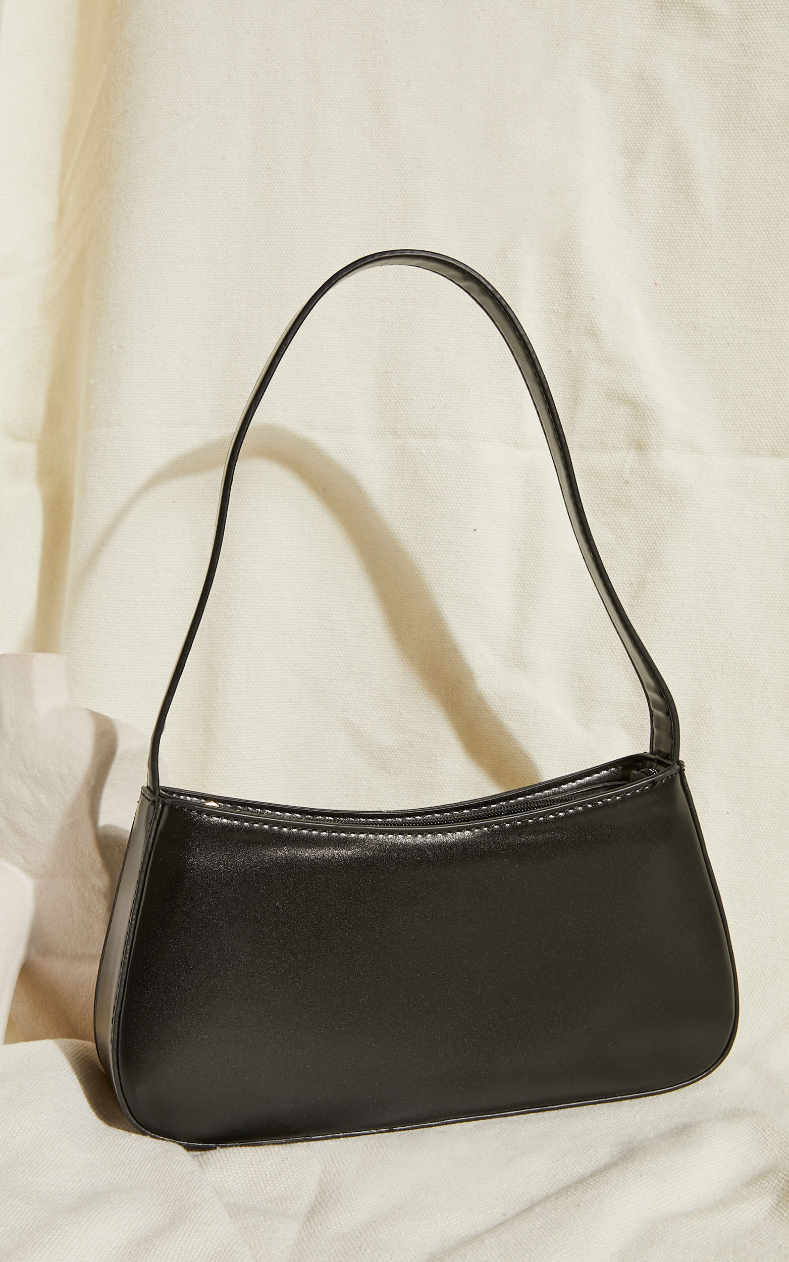 Lewisham Bag - PU Shoulder Bag in Black