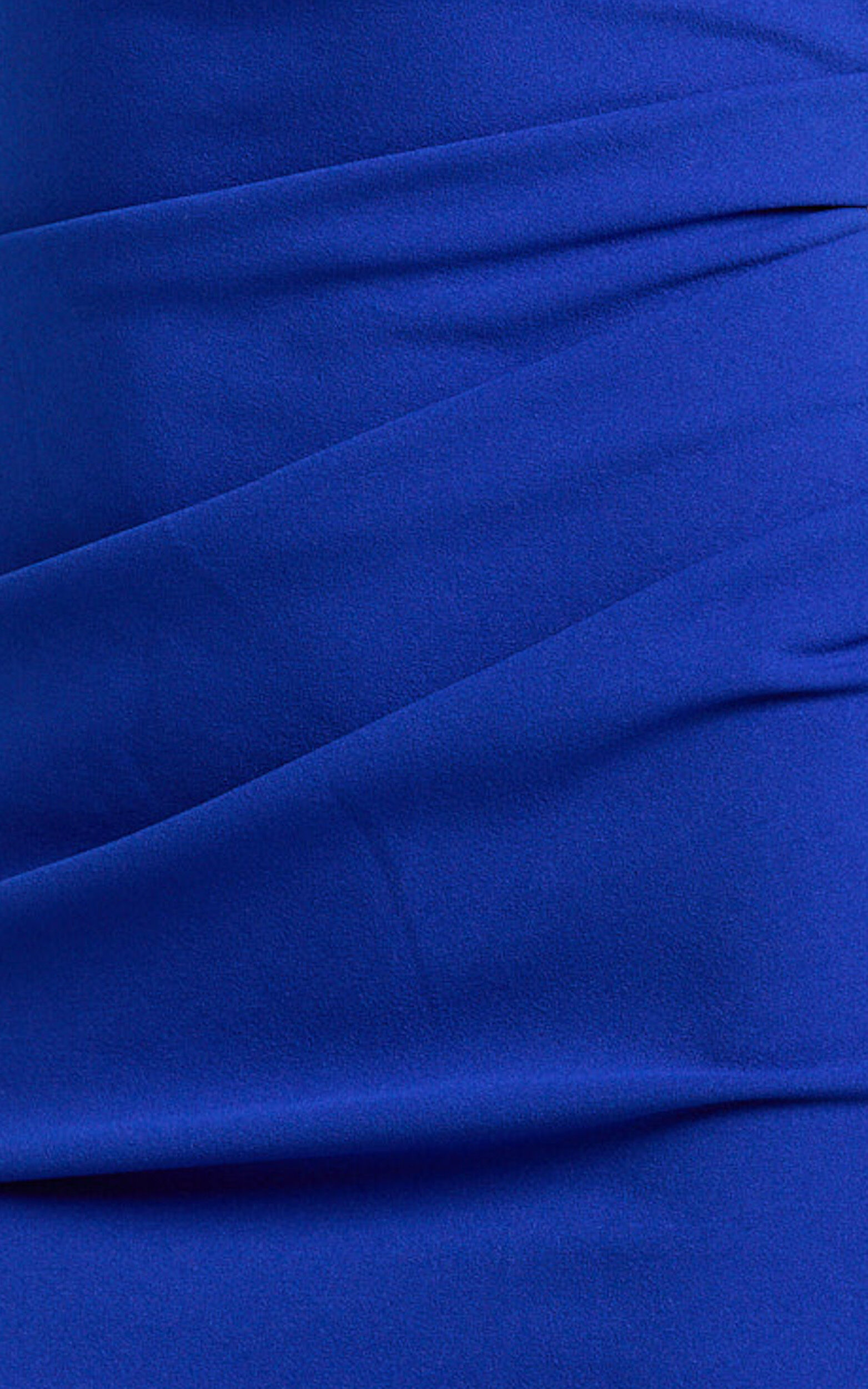 Vilma Mini Dress - One Shoulder Bodycon Dress in Blue