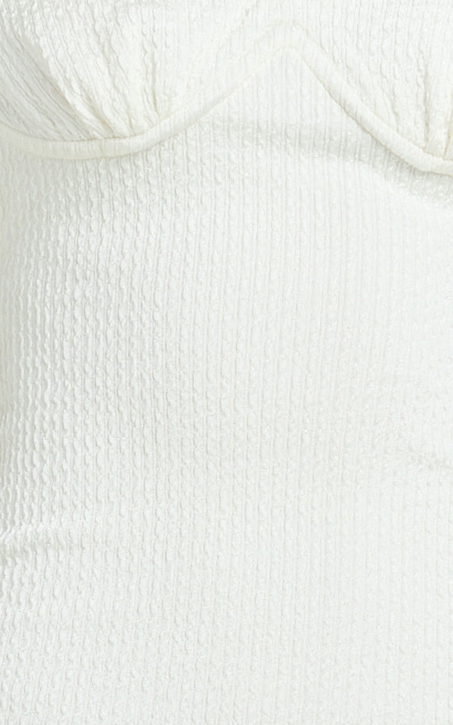 Anziel Maxi Dress - Underwire Off Shoulder Backless Column Jersey Tie Back in Off White