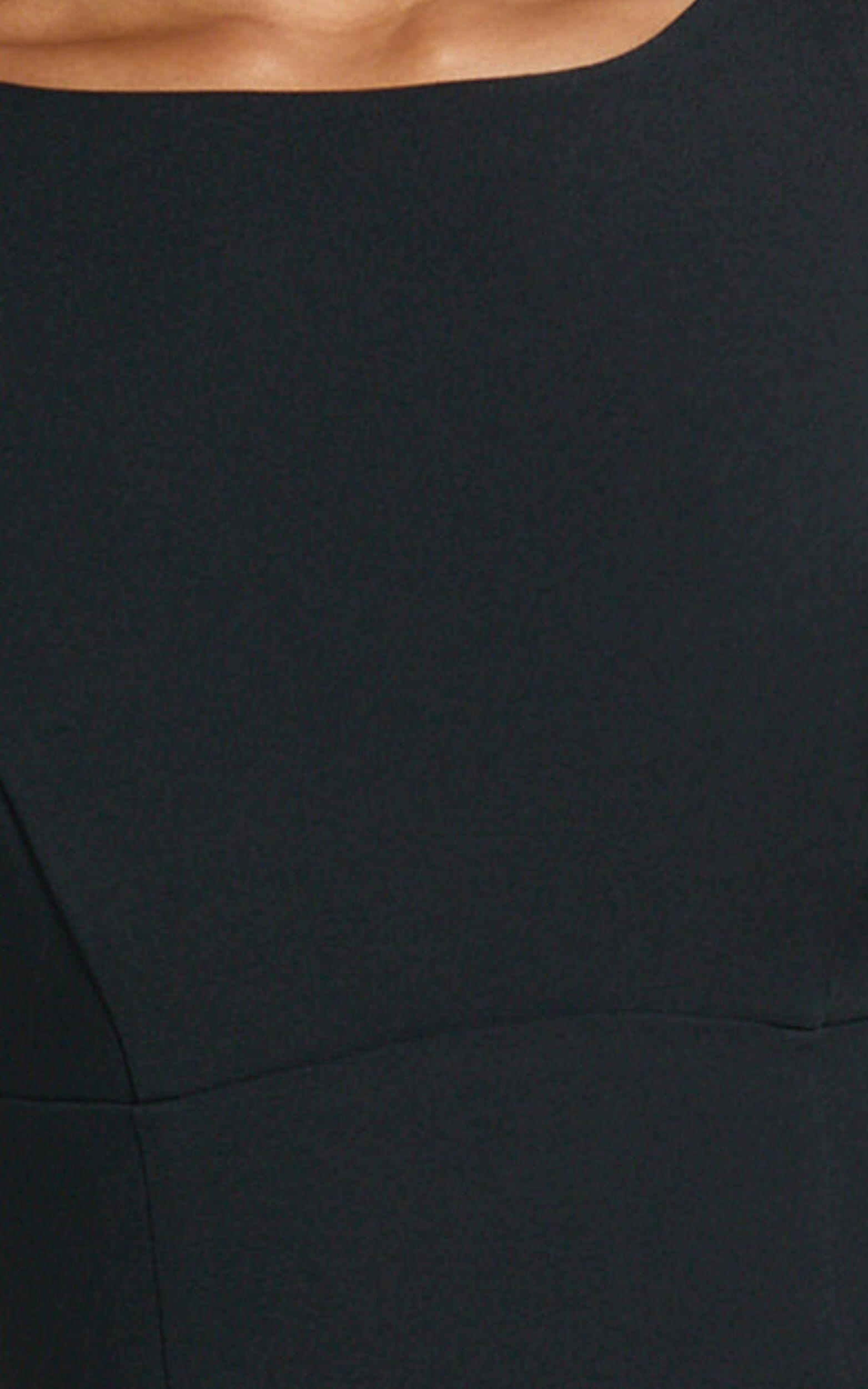 Freddie Mini Dress - Boat Neck Fit and Flare Dress in Black